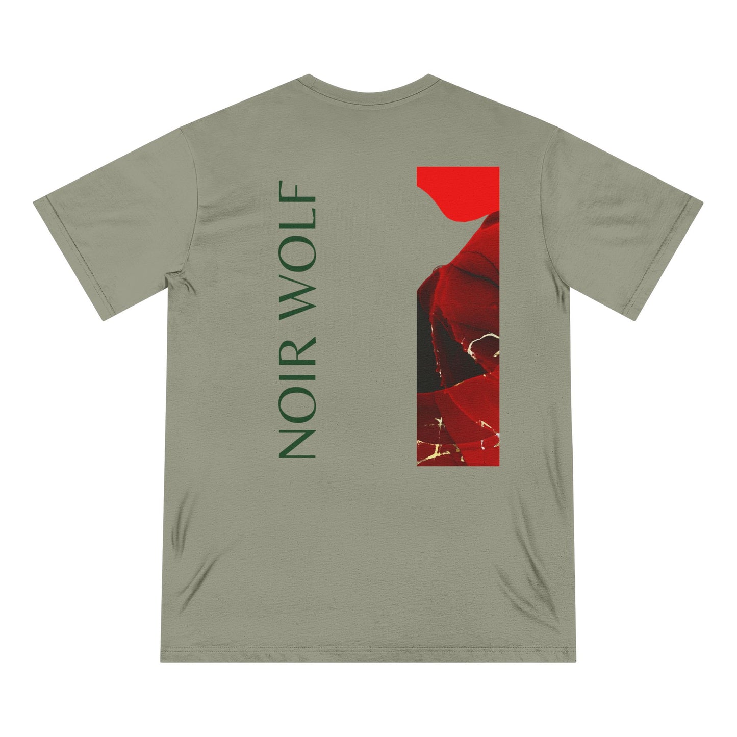 Vintage-Style Organic T-Shirt - 'De Opulence' & 'Noir Wolf' Design