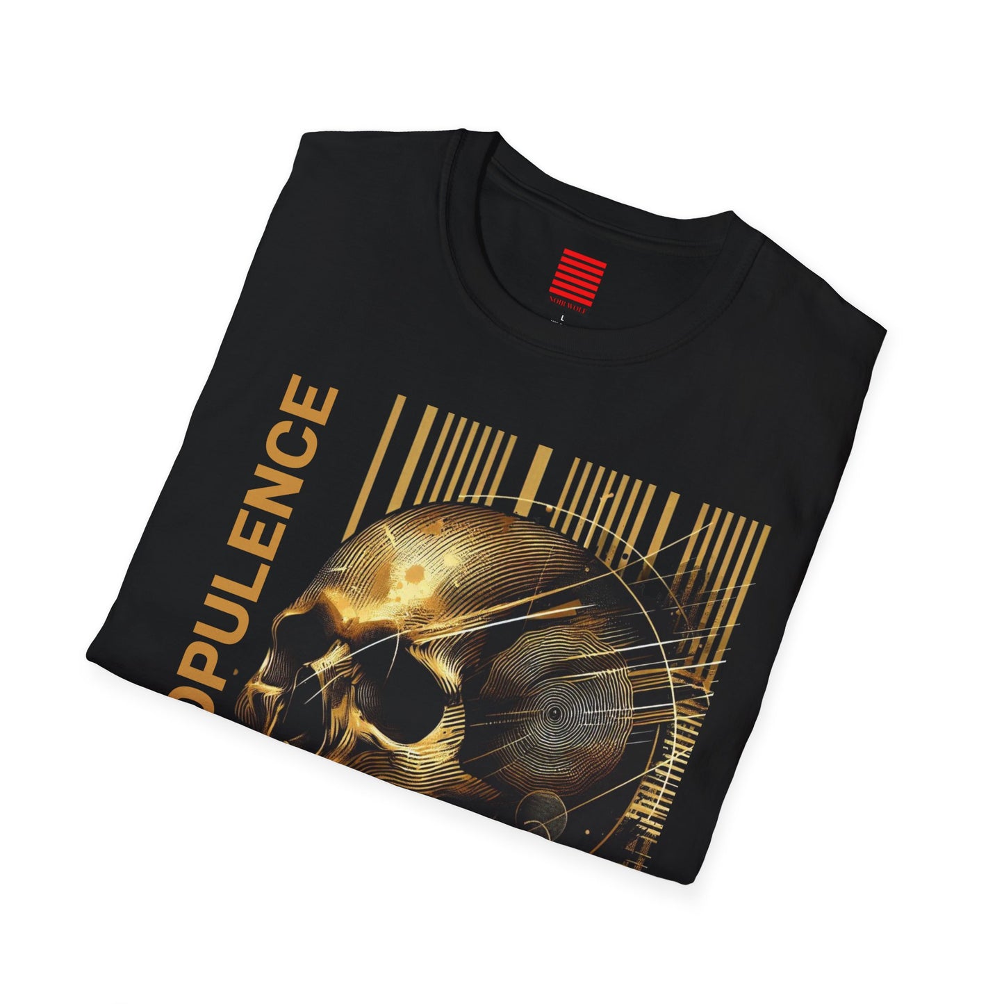 Unisex Softstyle Skull Graphic T-Shirt - Dark Opulence & Norin Wolf Design