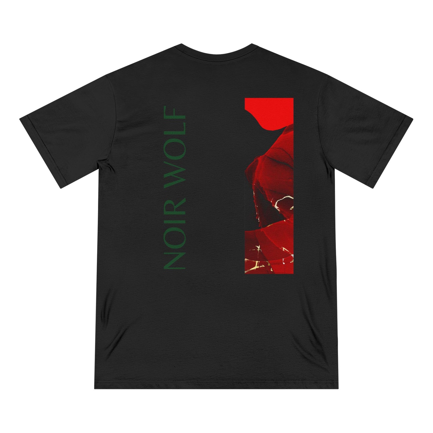 Vintage-Style Organic T-Shirt - 'De Opulence' & 'Noir Wolf' Design