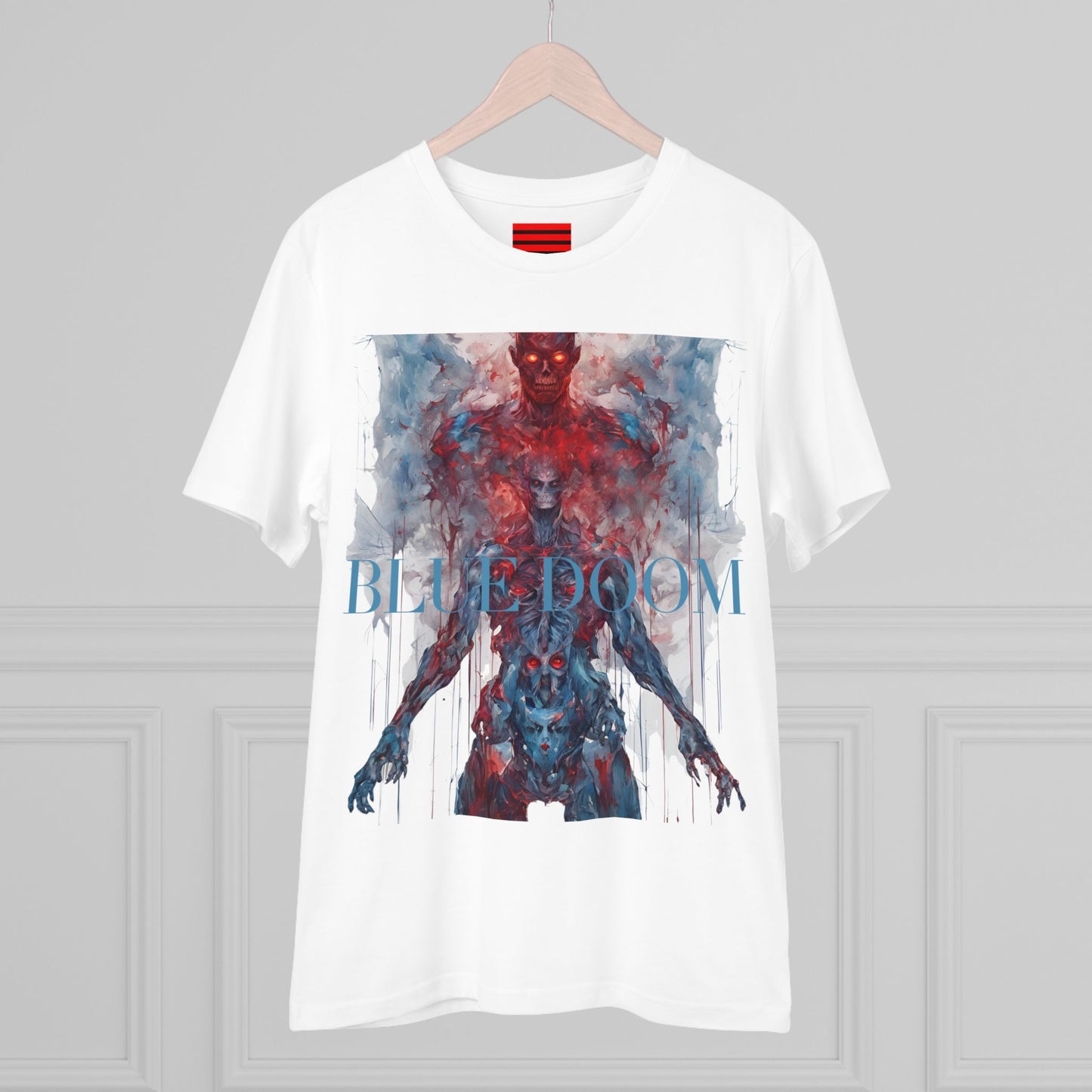 Organic Creator T-shirt - Unisex Noir Wolf Blue Doom