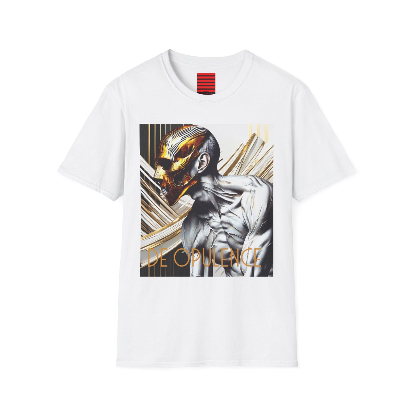 Unisex Softstyle T-Shirt - 'De Opulence & Noir Wolf' Artistic Skull Design