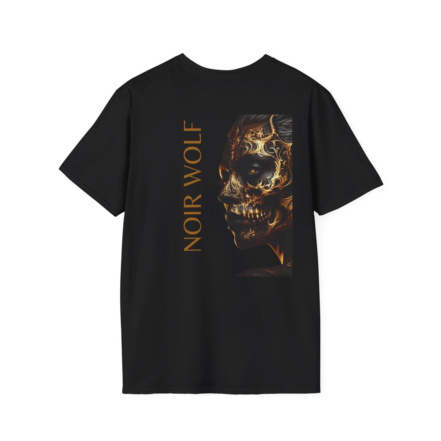 Noir Wolf Art T-Shirt, Alternative Fashion Tee, Unique Graphic Shirt, Unisex Artwear, Gift for Artists, Edgy Streetwear