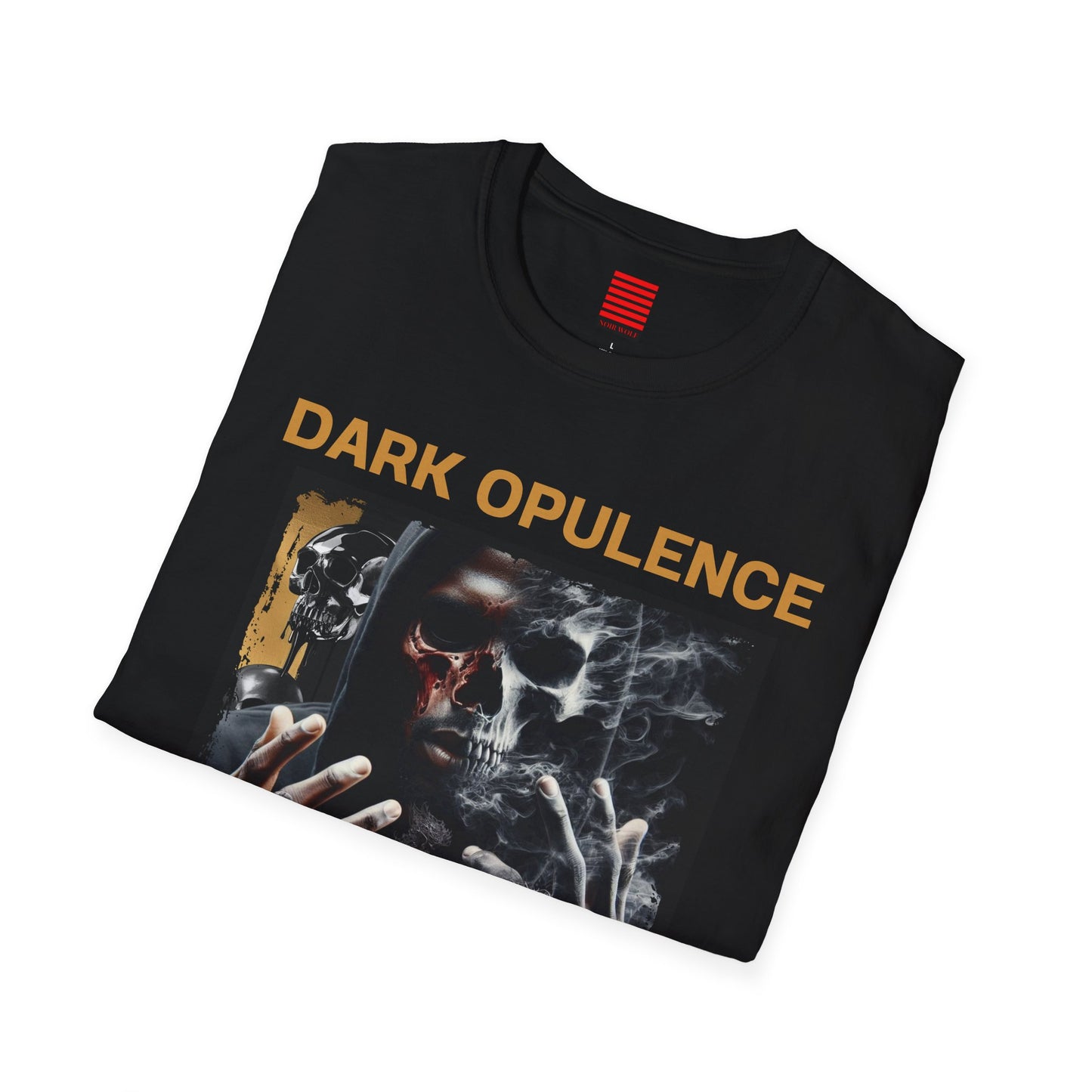Gothic Graphic Tee for Dark Aesthetic Fans, Skull Art Shirt, Unisex Softstyle T-Shirt, Halloween Apparel, Edgy Casual Wear, Unique Gift Idea