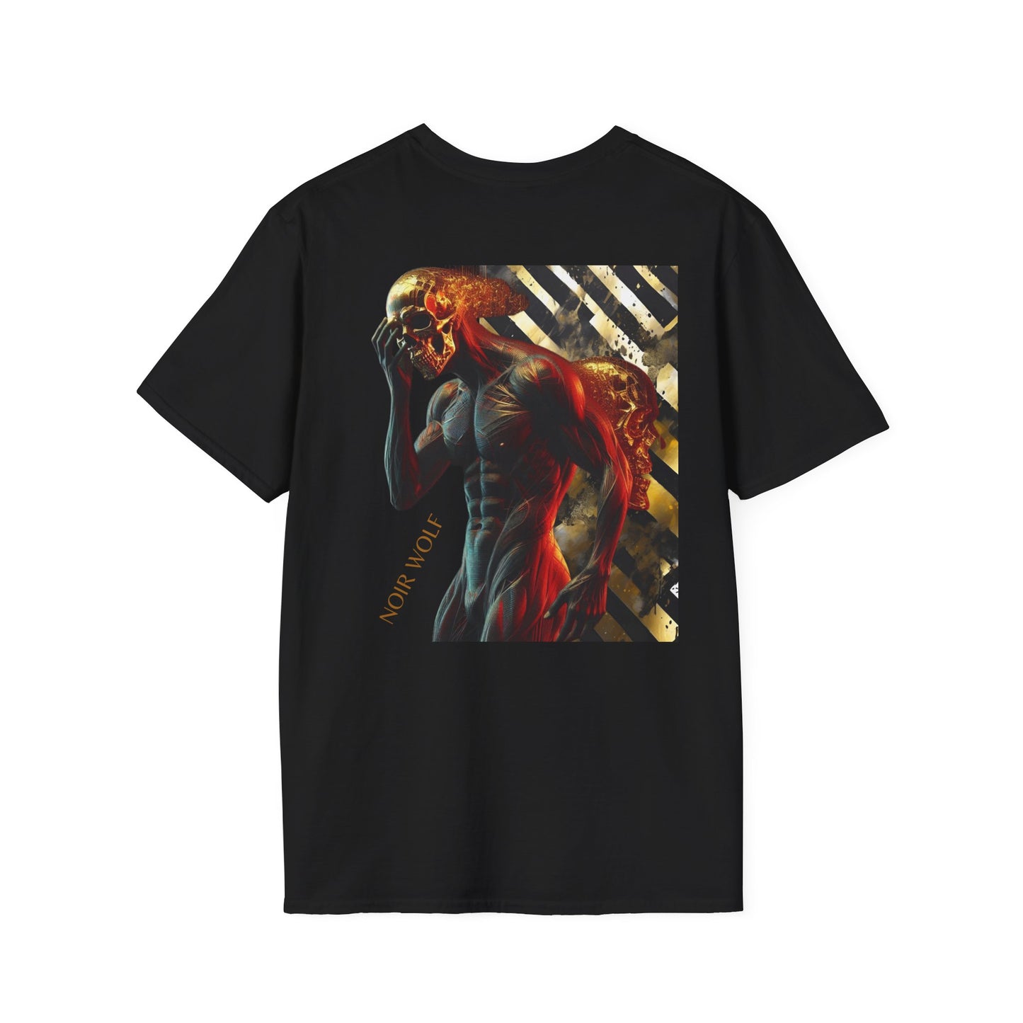 Unisex Softstyle Skull Graphic T-Shirt - Dark Opulence & Norin Wolf Design