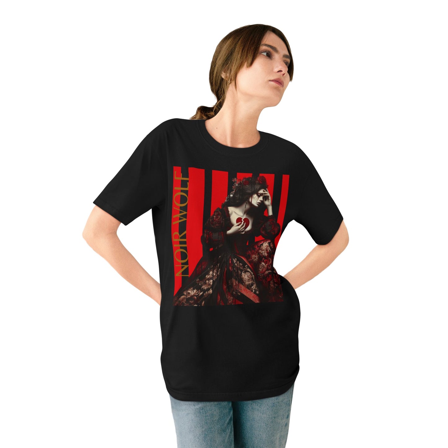 Organic Staple T-shirt NOIR WOLF