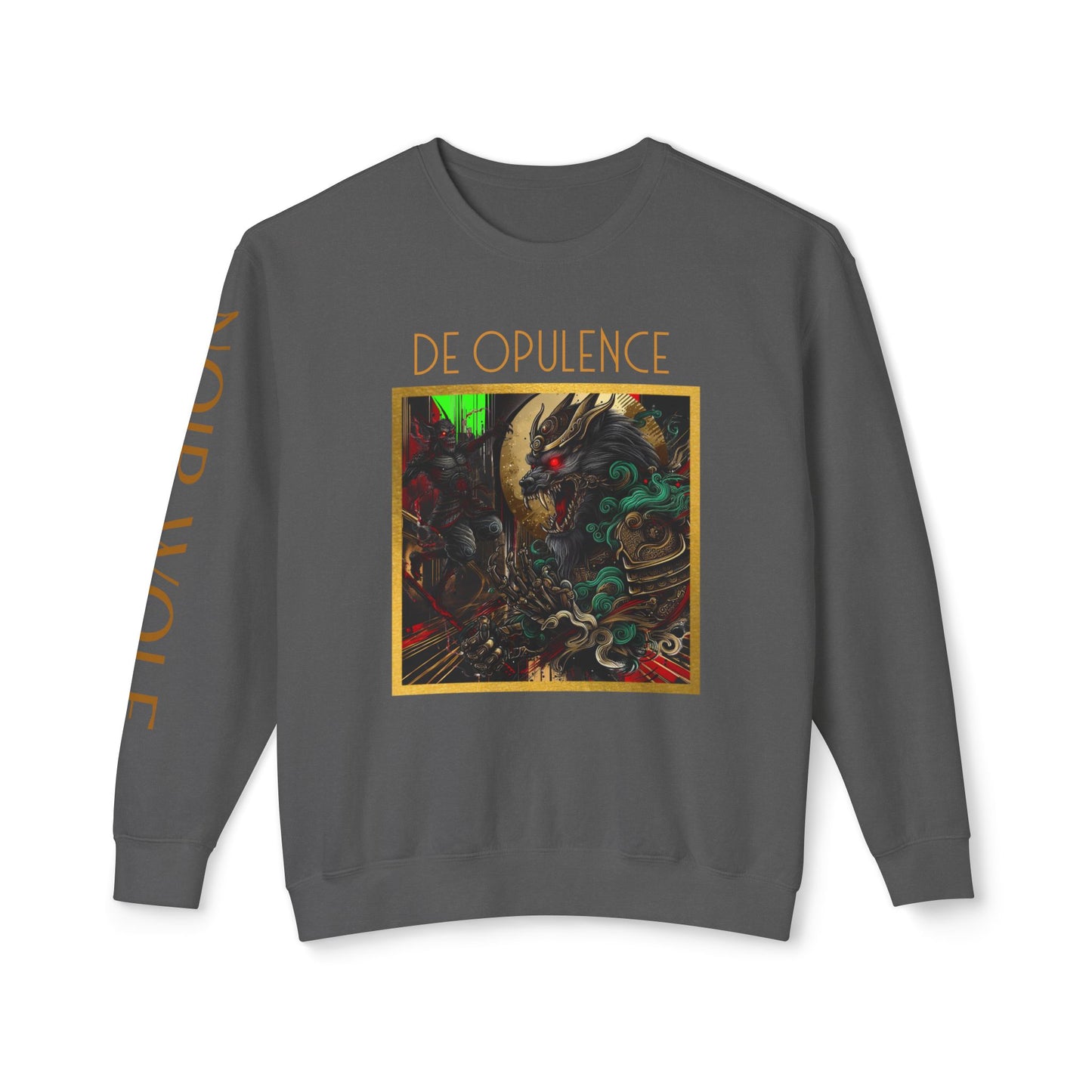 Unisex Lightweight Crewneck Sweatshirt with Skull and Roses Design - Edgy Streetwear Alternative Fashion