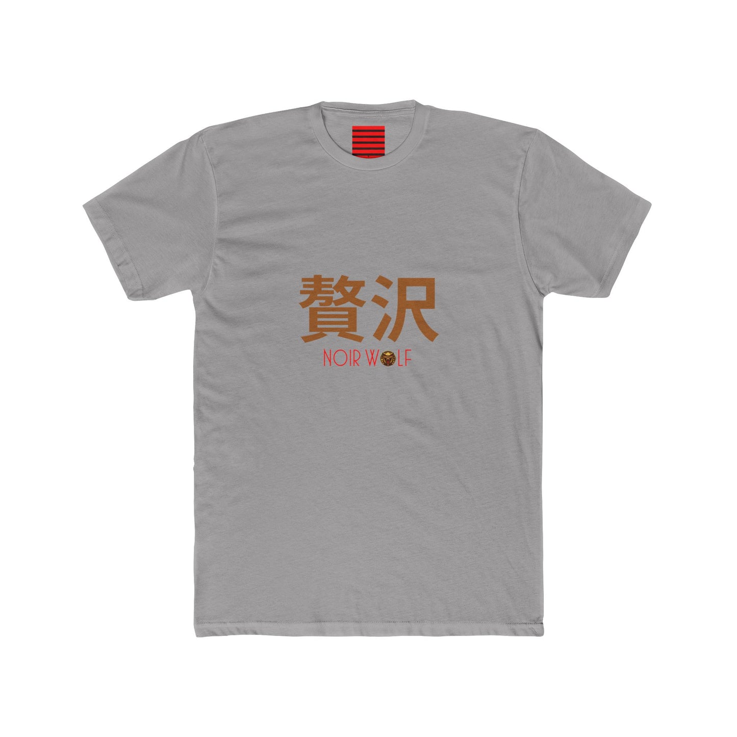 Unisex Cotton Crew Tee De Opulence by Noir Wolf Solid Light Grey