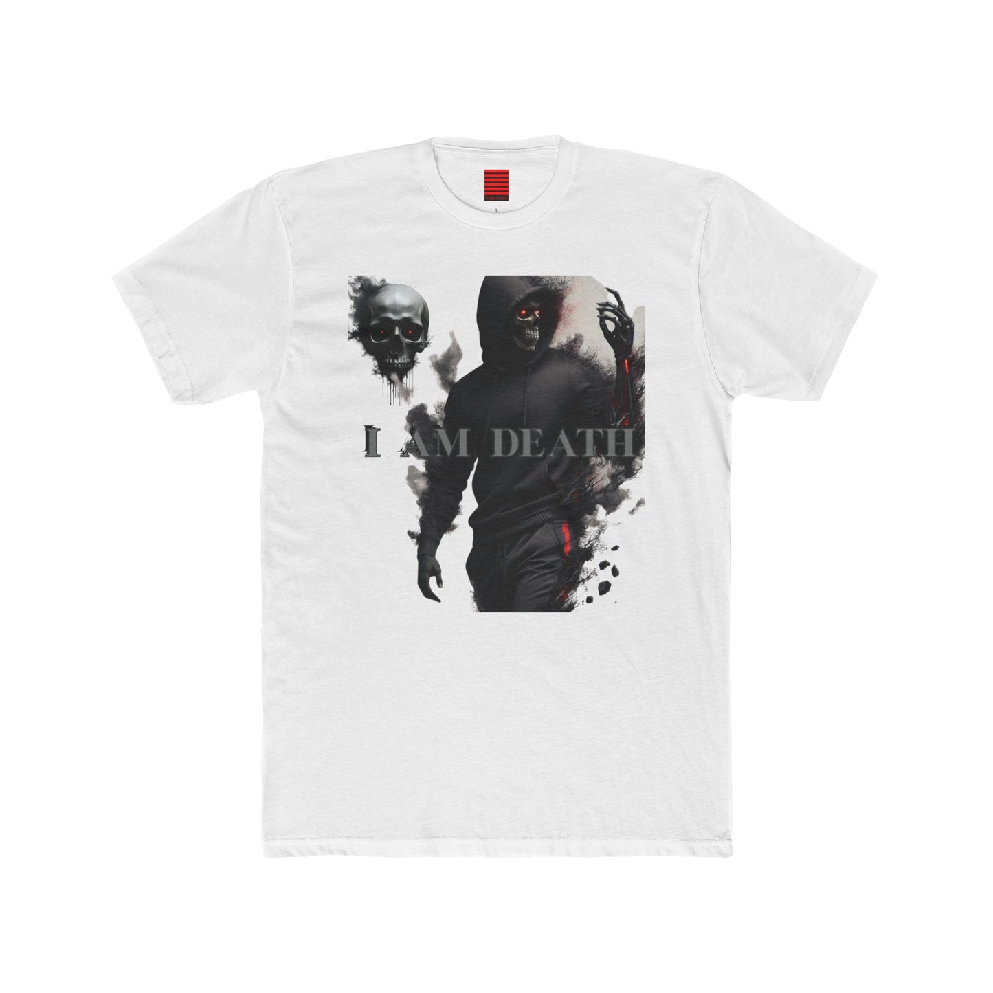 Dark Vibes Graphic Tee - I Am Death, Unisex Cotton Crew Shirt, Unique Gift for Halloween, Death-Themed Wear, Casual Style, Streetwear