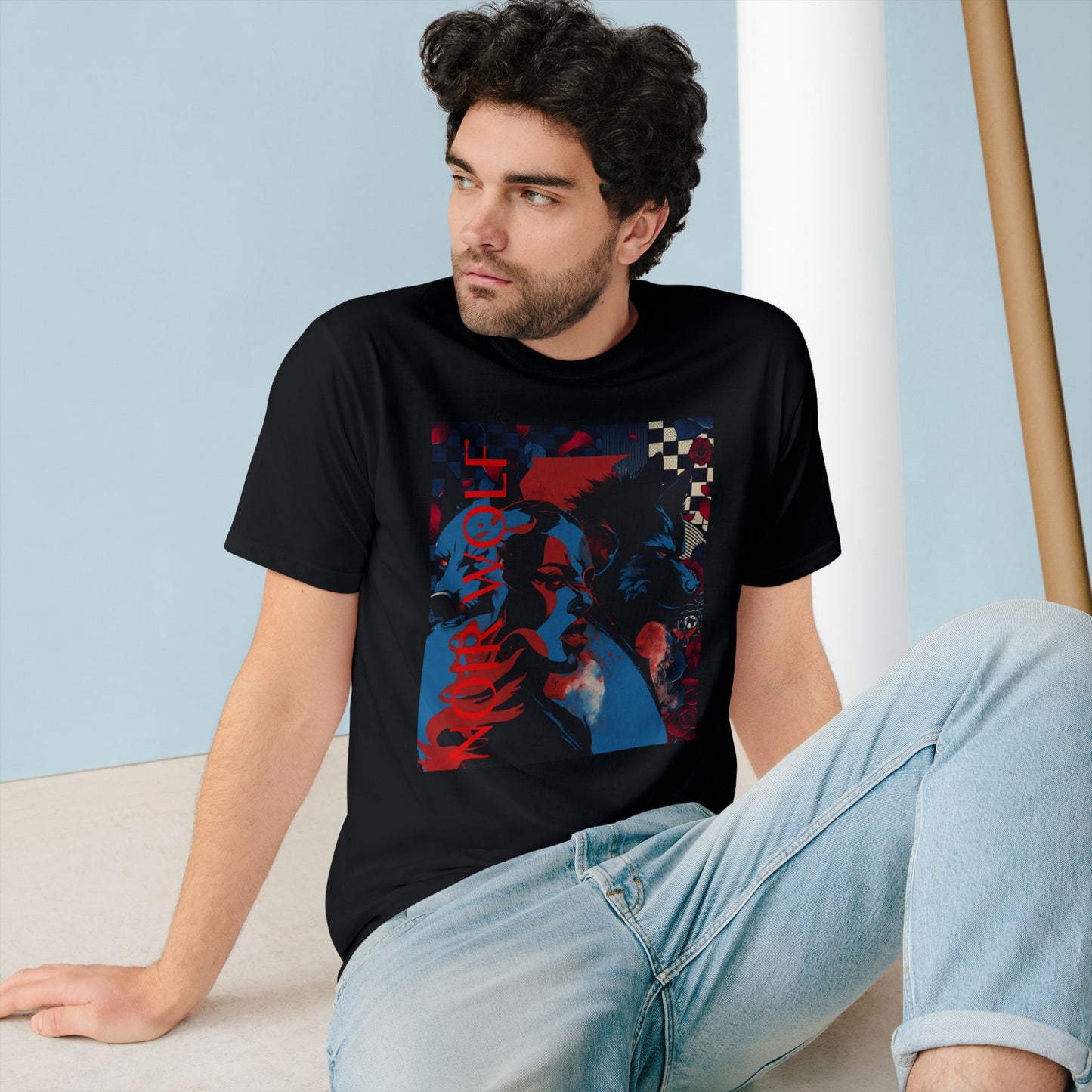 Organic Staple T-shirt NOIR WOLF
