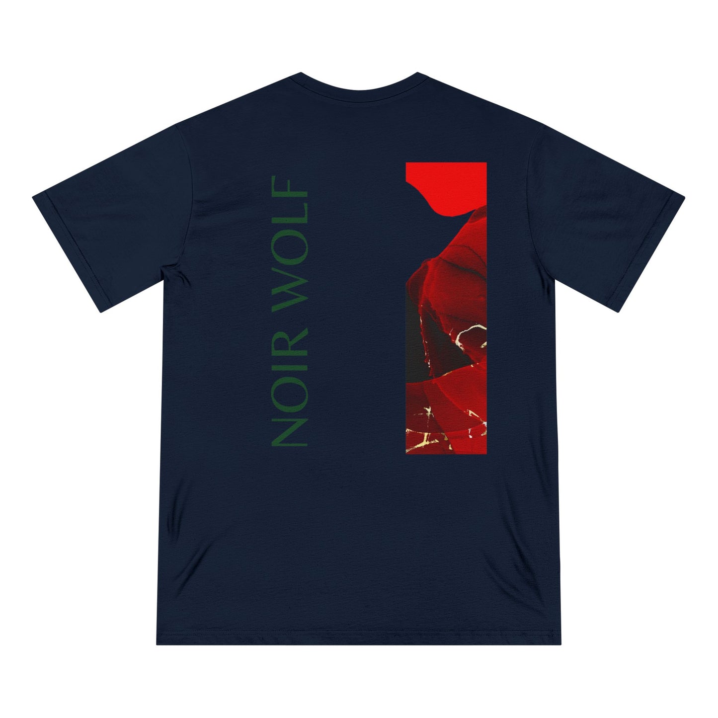 Vintage-Style Organic T-Shirt - 'De Opulence' & 'Noir Wolf' Design