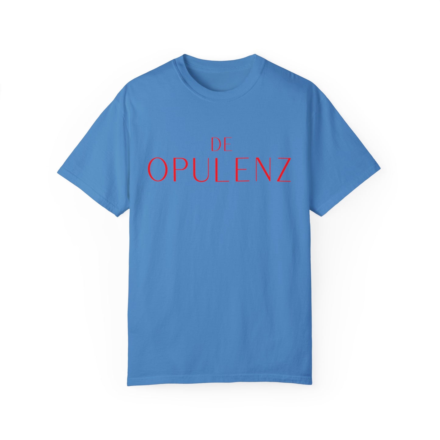 Unisex Garment-Dyed T-shirt De Opulence by Noir Wolf Royal Caribe