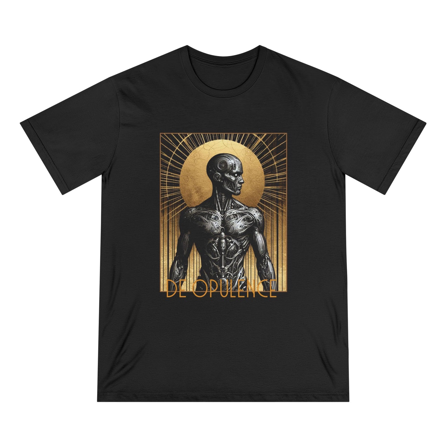 Organic Staple T-shirt: 'Del Opulence' & 'Noir Wolf' Design – Stylish, Artistic Tee for Casual Wear