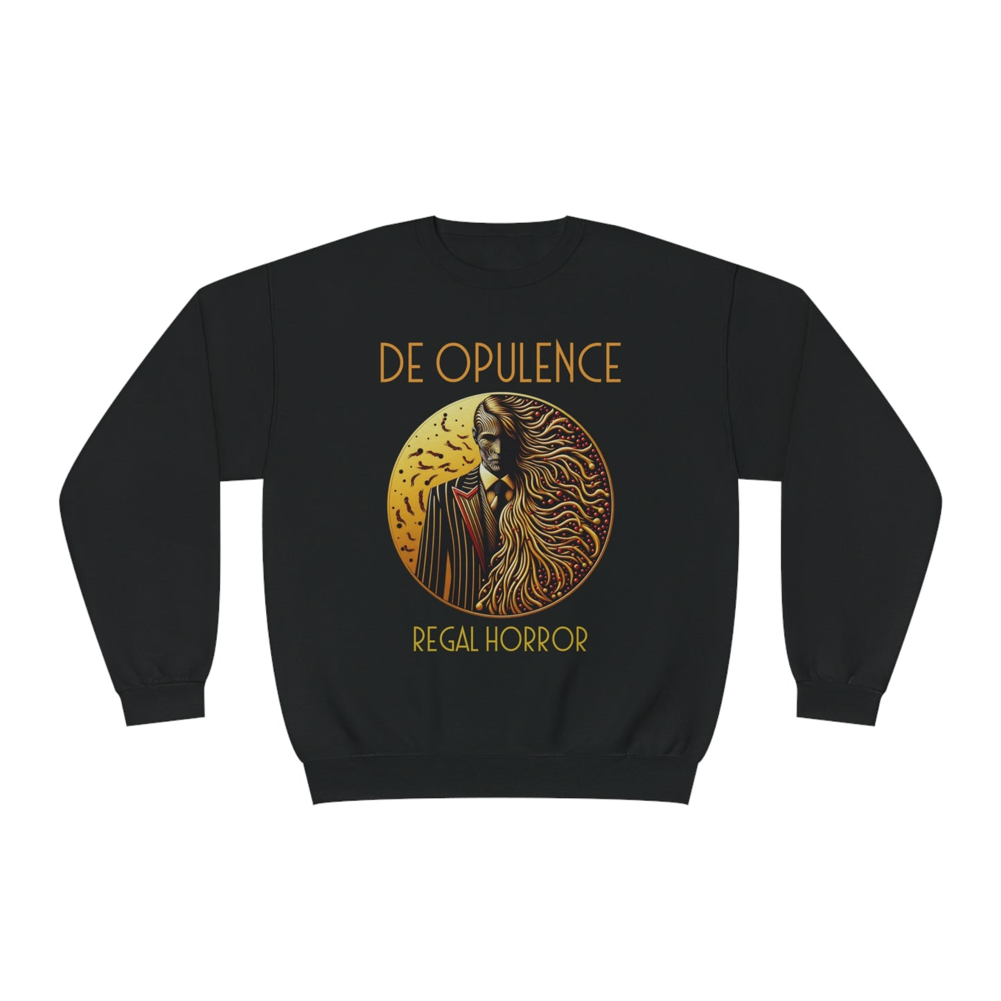 Unisex NuBlend® Crewneck Sweatshirt De Opulence by Noir Wolf the style of grace Black
