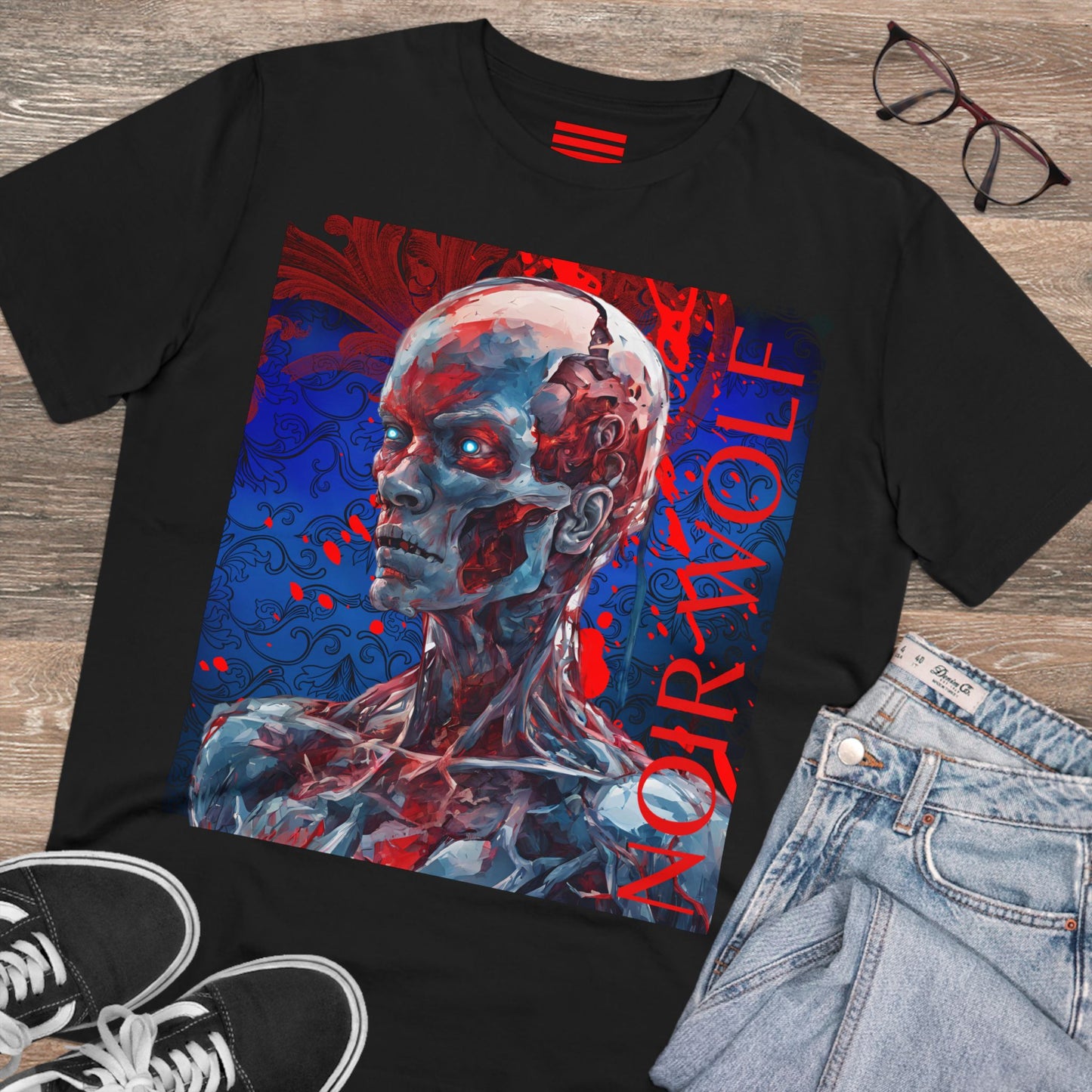 Organic Creator T-shirt - Unisex Blue Doom by Noir Wolf