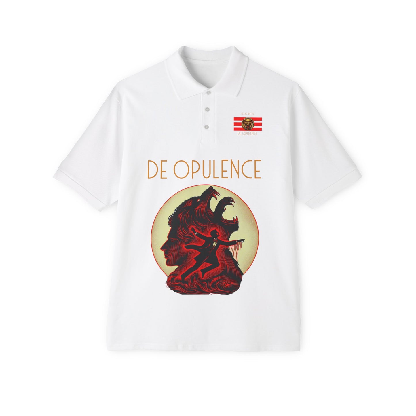 Polo Shirt De Opulence by Noir Wolf White