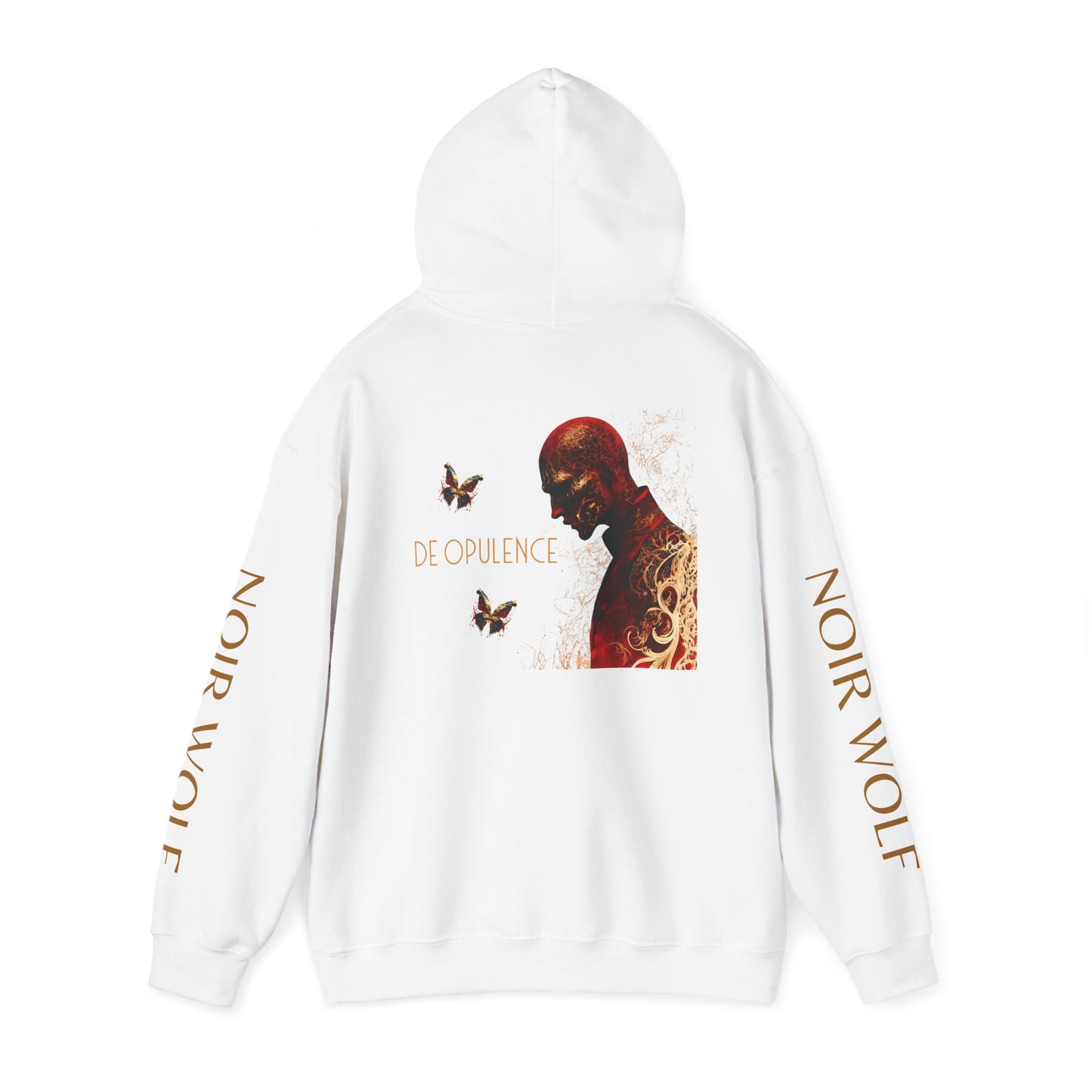 Noir Wolf Unisex Heavy Blend™ Hooded Sweatshirt - Stylish Graphic Hoodie for Art Lovers