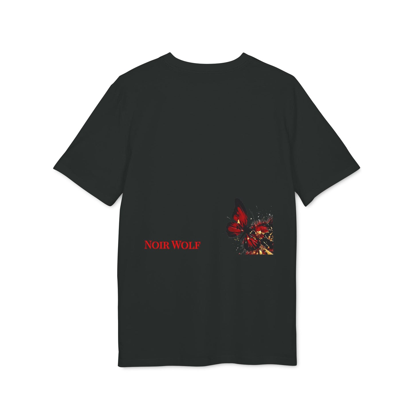 Deopulence Noir Wolf Skull Graphic T-Shirt — Gothic Butterfly Horror Streetwear