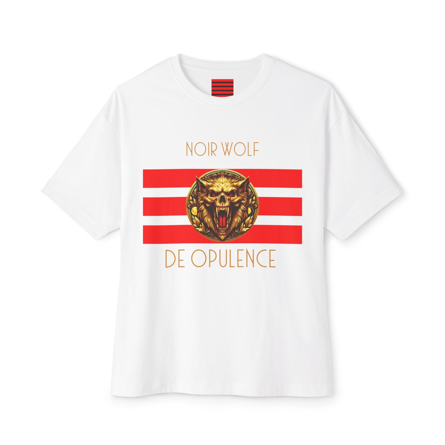 Unisex Oversized Boxy Tee De Opulence by Noir Wolf the style of grace White