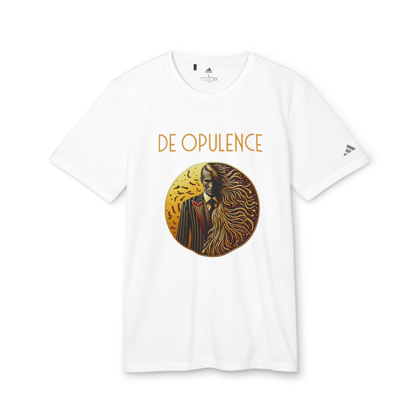adidas Unisex Sport T-shirt De Opulence by Noir Wolf the style of grace White