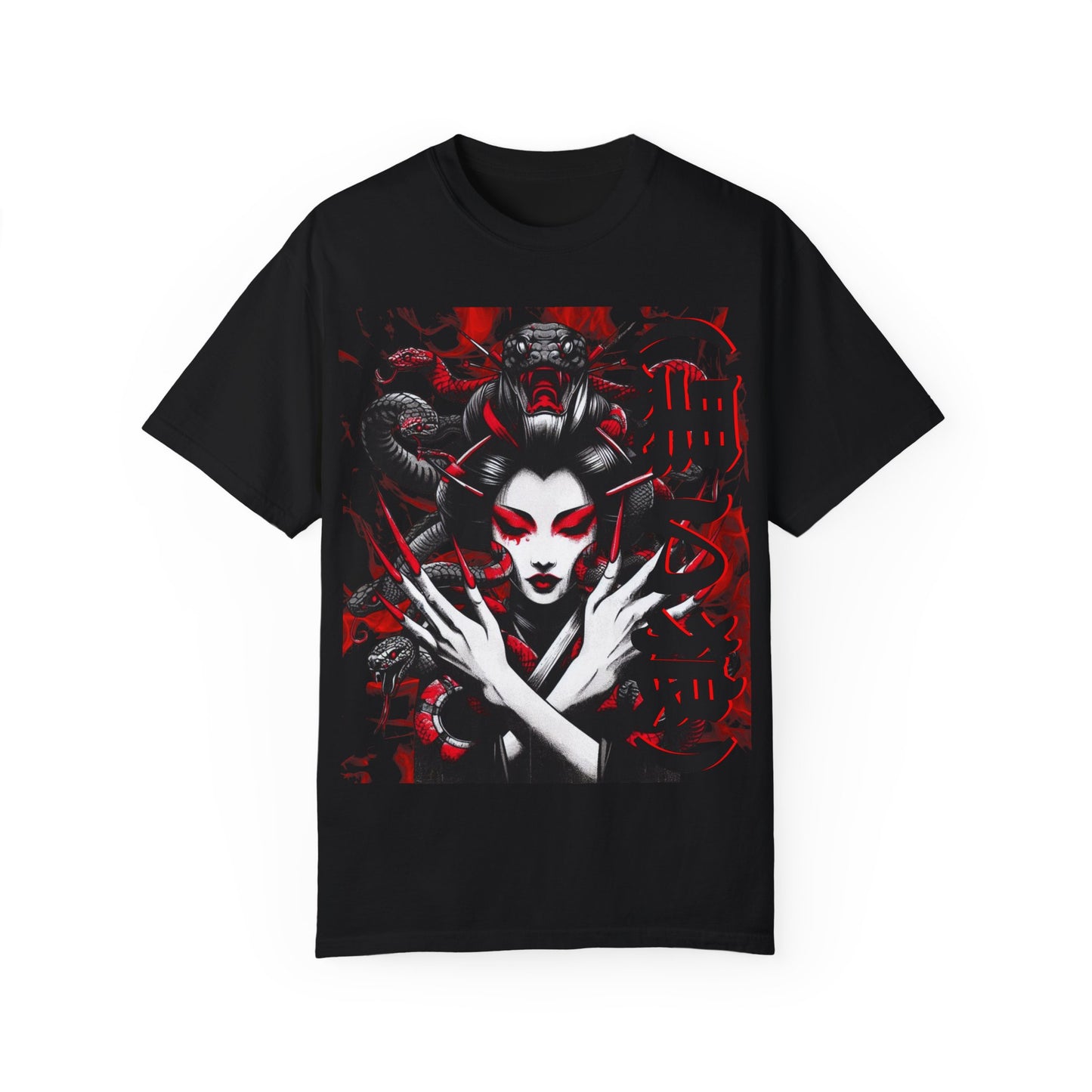 Unisex Garment-Dyed T-shirt Noir Wolf
