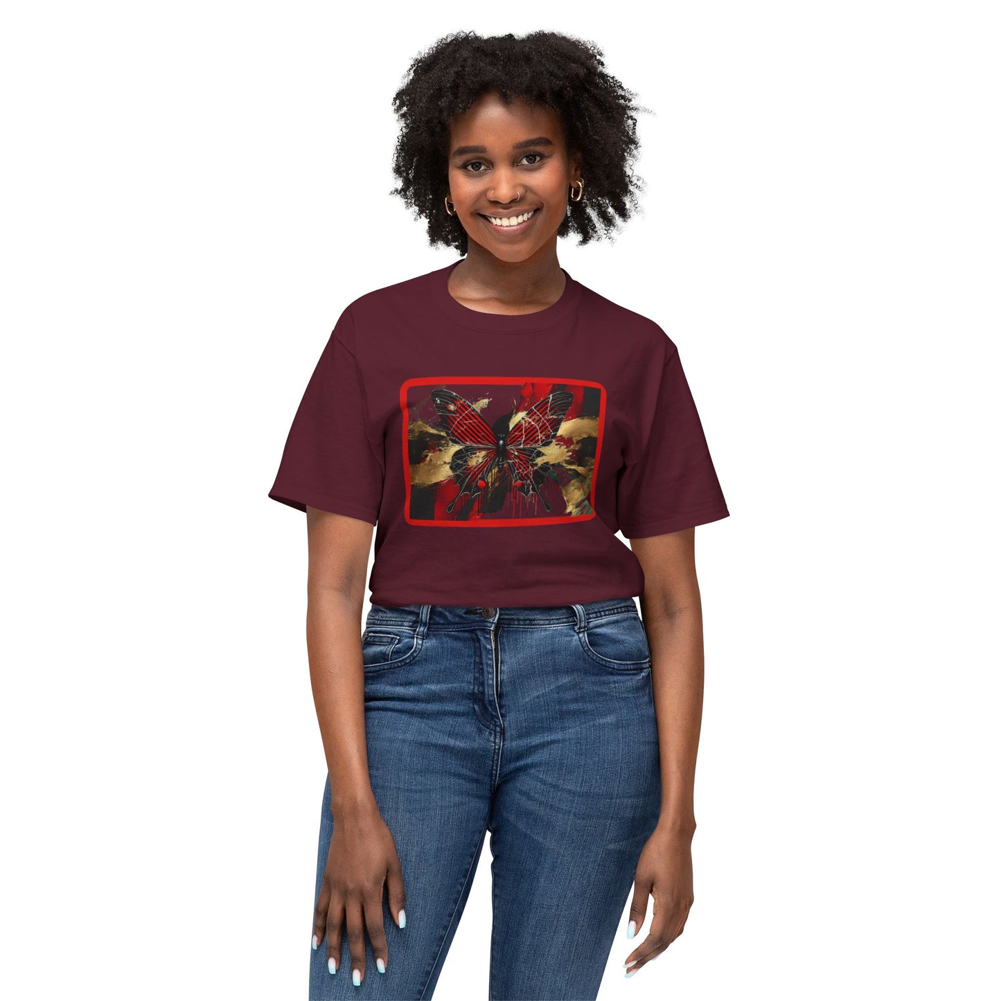 Colorful Butterfly Art Unisex T-Shirt - Unique Graphic Tee for Nature Lovers