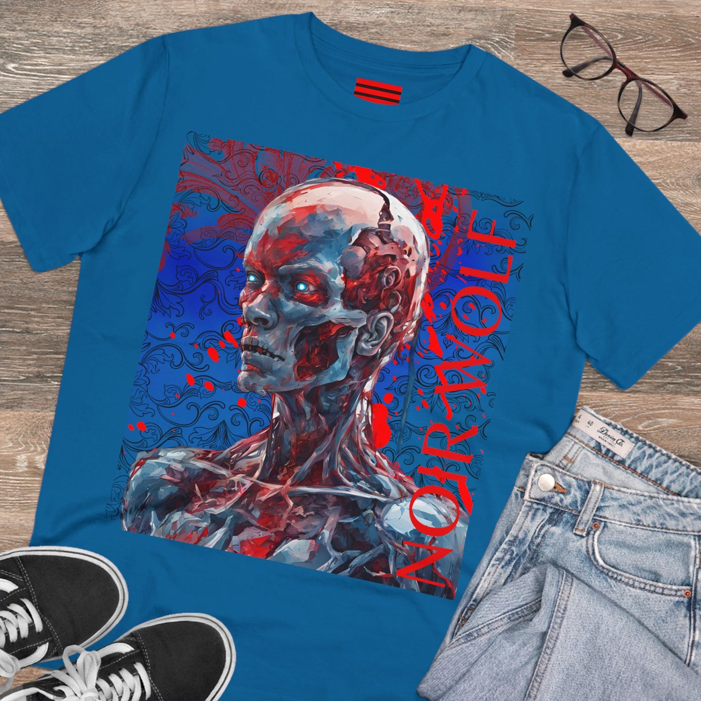 Organic Creator T-shirt - Unisex Blue Doom by Noir Wolf