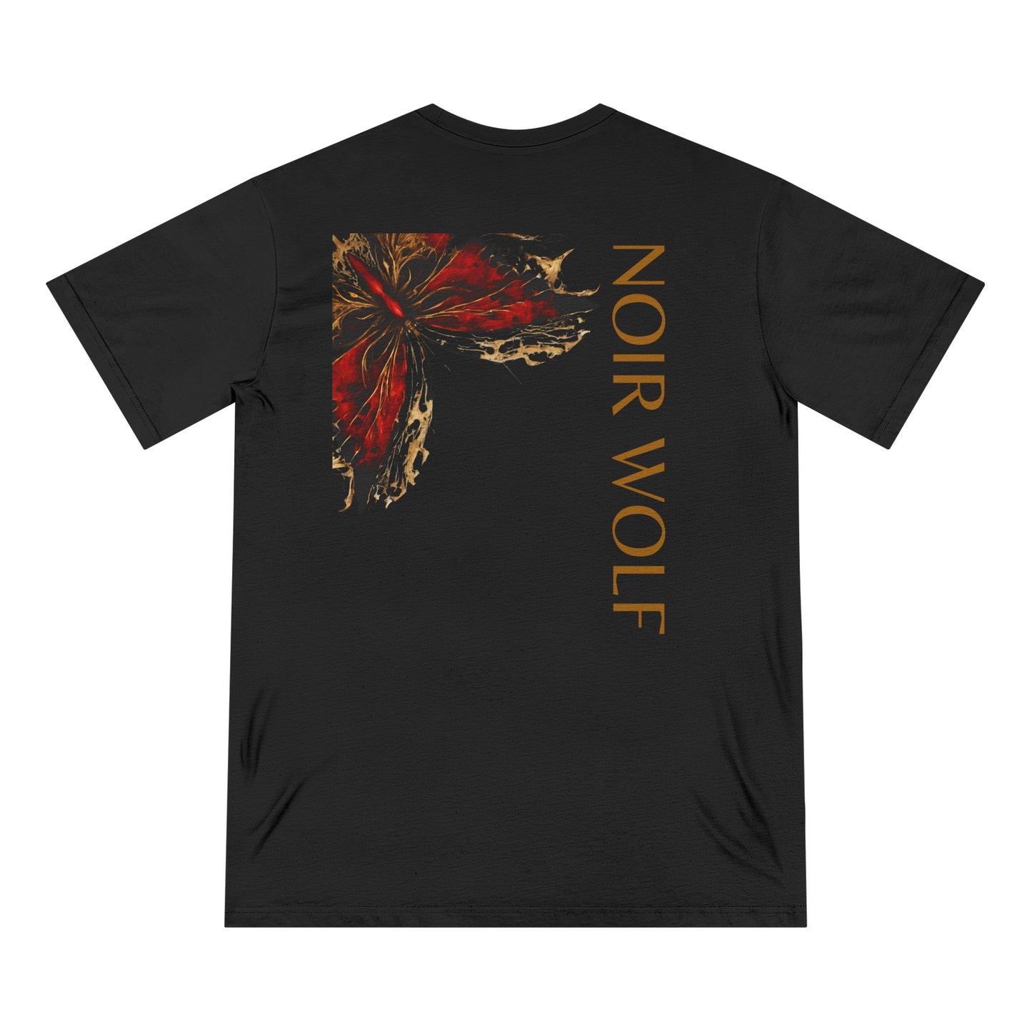 Artistic Organic T-Shirt - 'De Opulence' and 'Noir Wolf' Design for Creative Souls