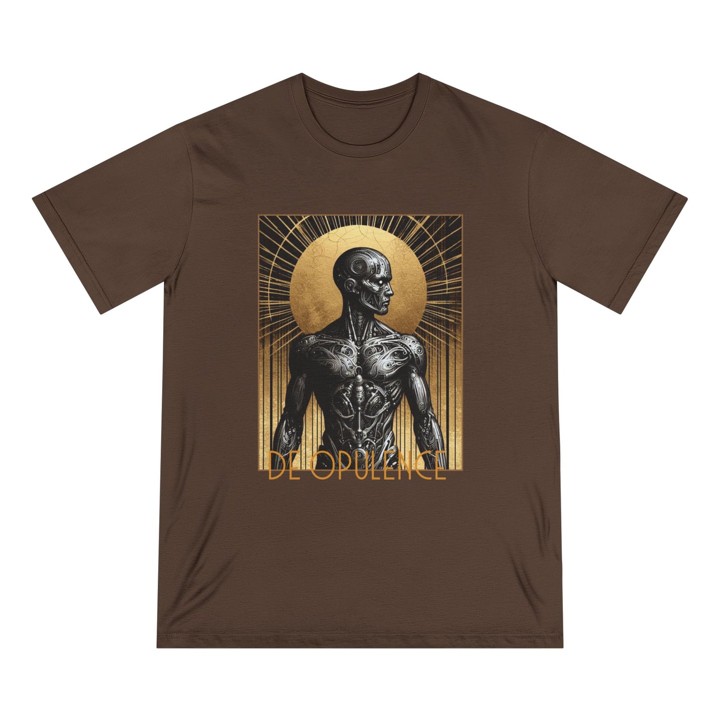 Organic Staple T-shirt: 'Del Opulence' & 'Noir Wolf' Design – Stylish, Artistic Tee for Casual Wear