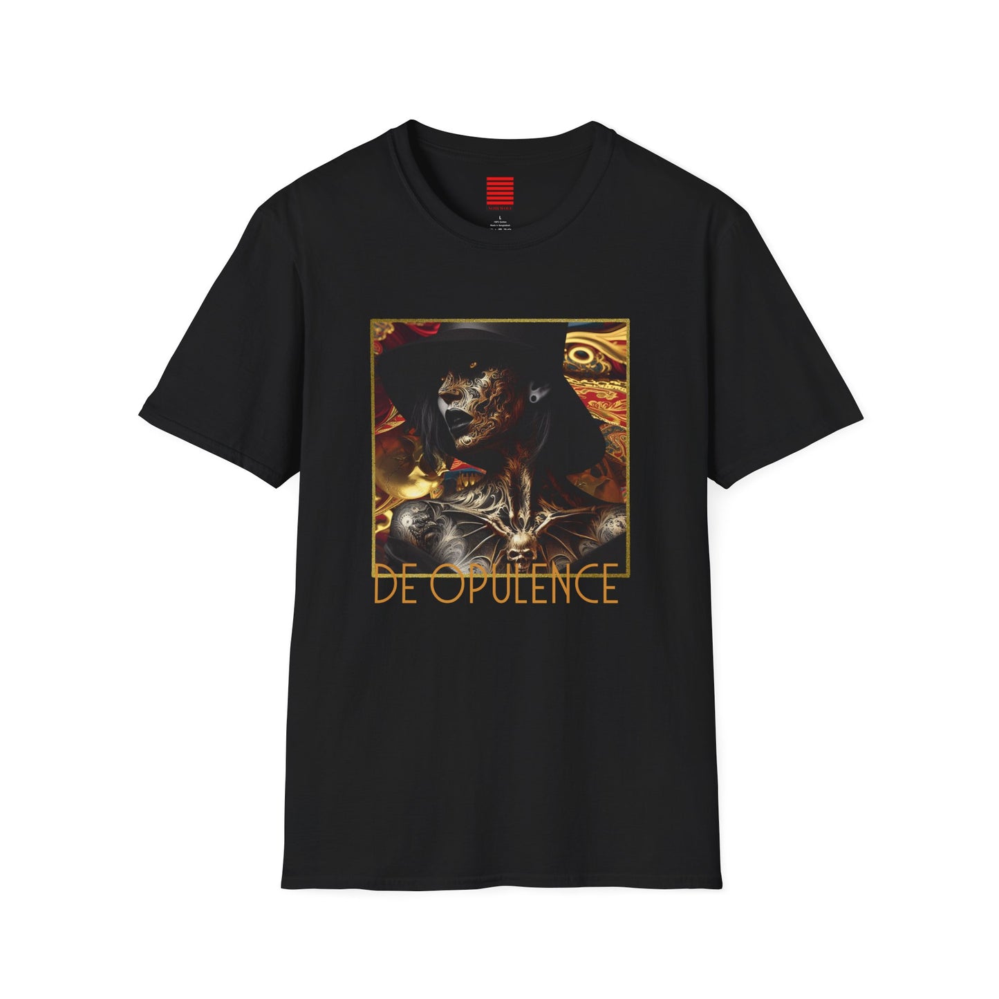 Noir Wolf Art T-Shirt, Alternative Fashion Tee, Unique Graphic Shirt, Unisex Artwear, Gift for Artists, Edgy Streetwear