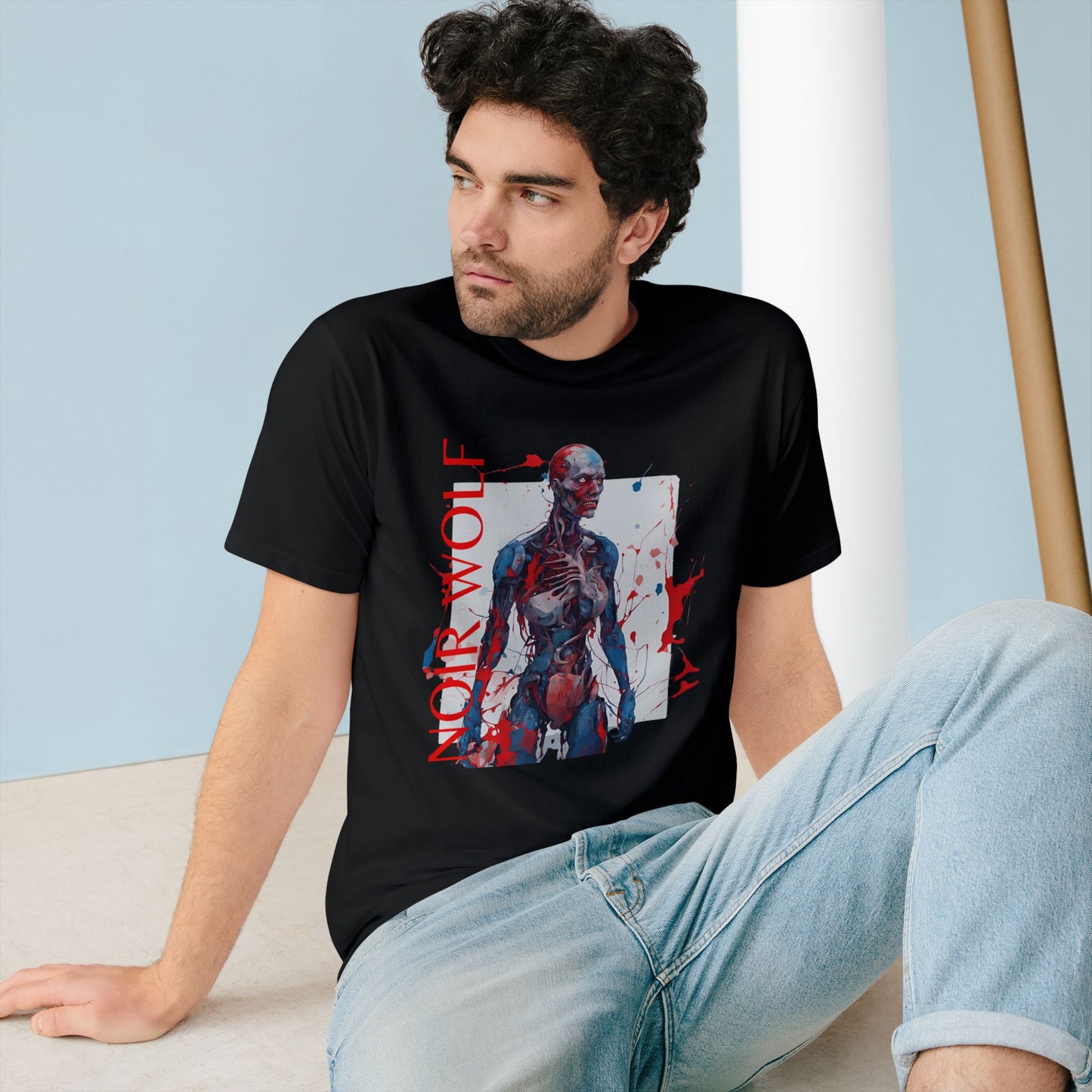 Organic Staple T-shirt NOIR WOLF