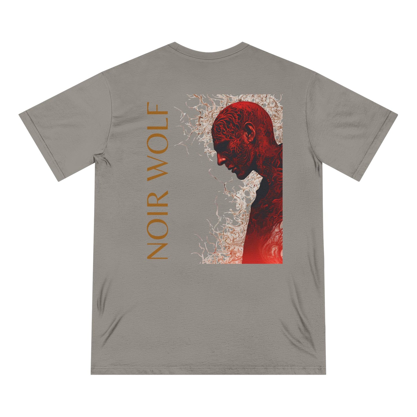 Artistic Butterfly and Wolf Organic T-Shirt - Nature-Inspired Apparel