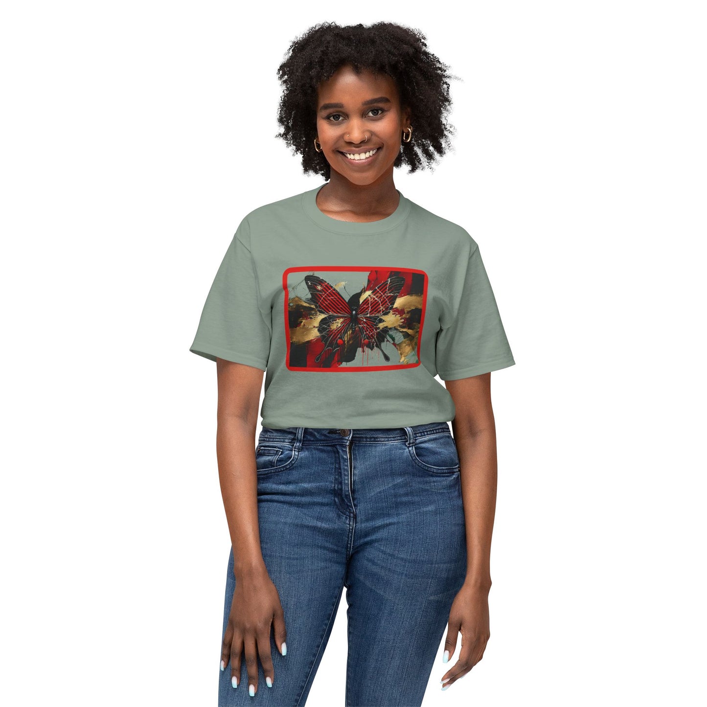 Colorful Butterfly Art Unisex T-Shirt - Unique Graphic Tee for Nature Lovers
