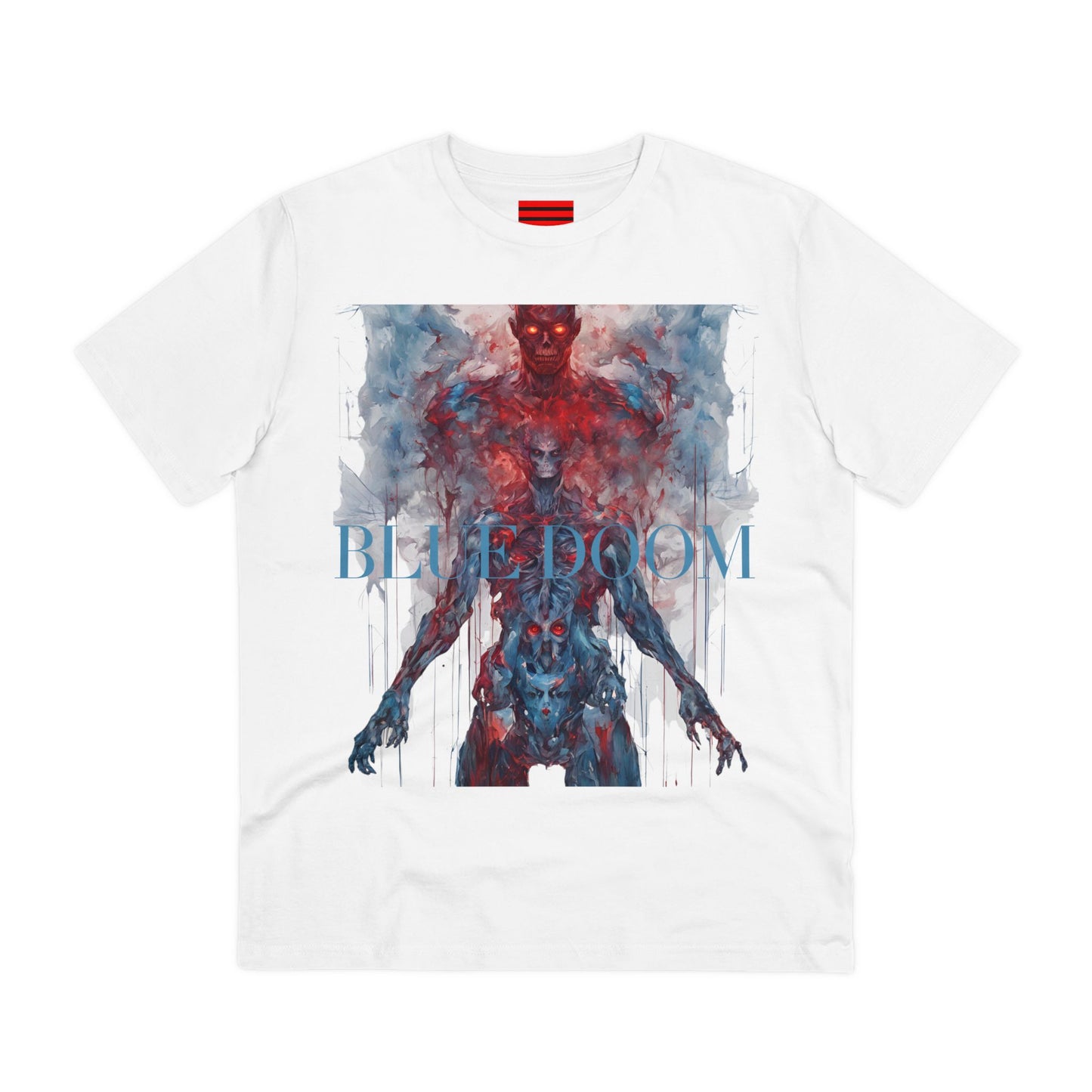 Organic Creator T-shirt - Unisex Noir Wolf Blue Doom