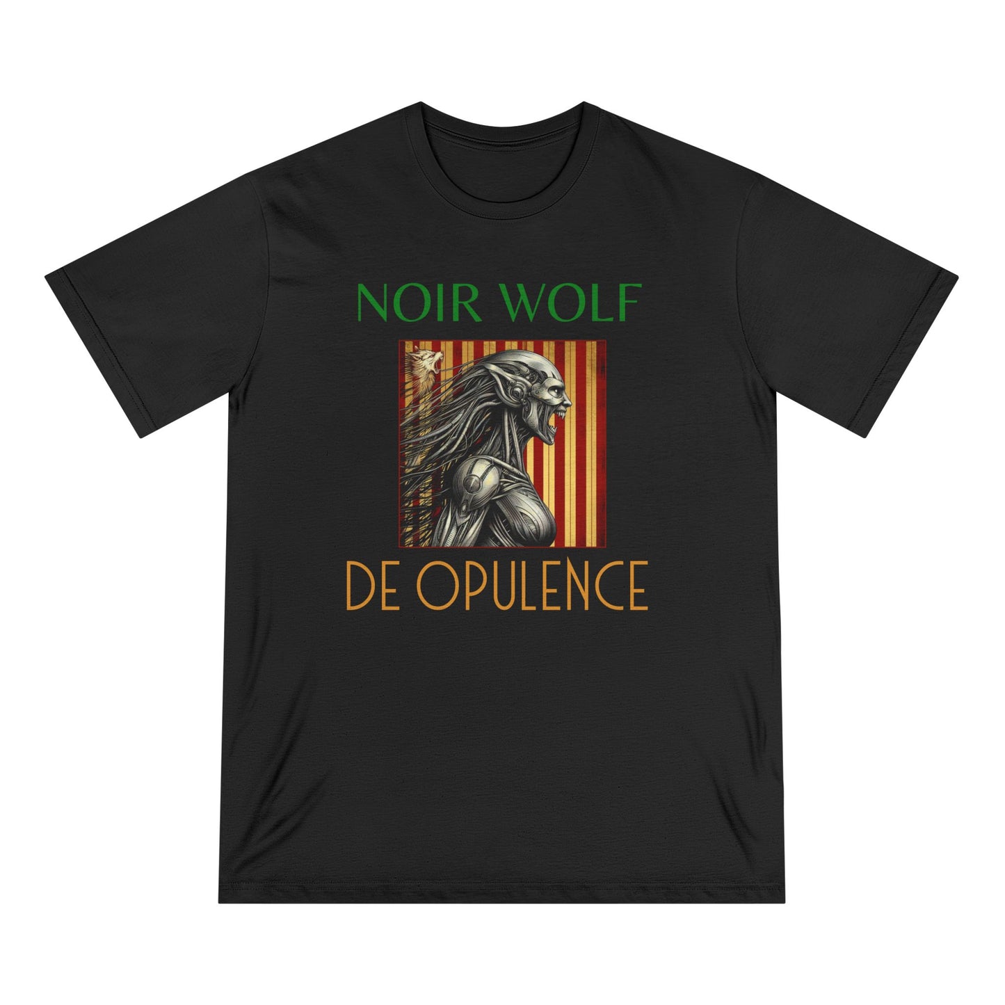 Noir Wolf Graphic T-Shirt - Dark Opulence Design for Bold Fashion Lovers