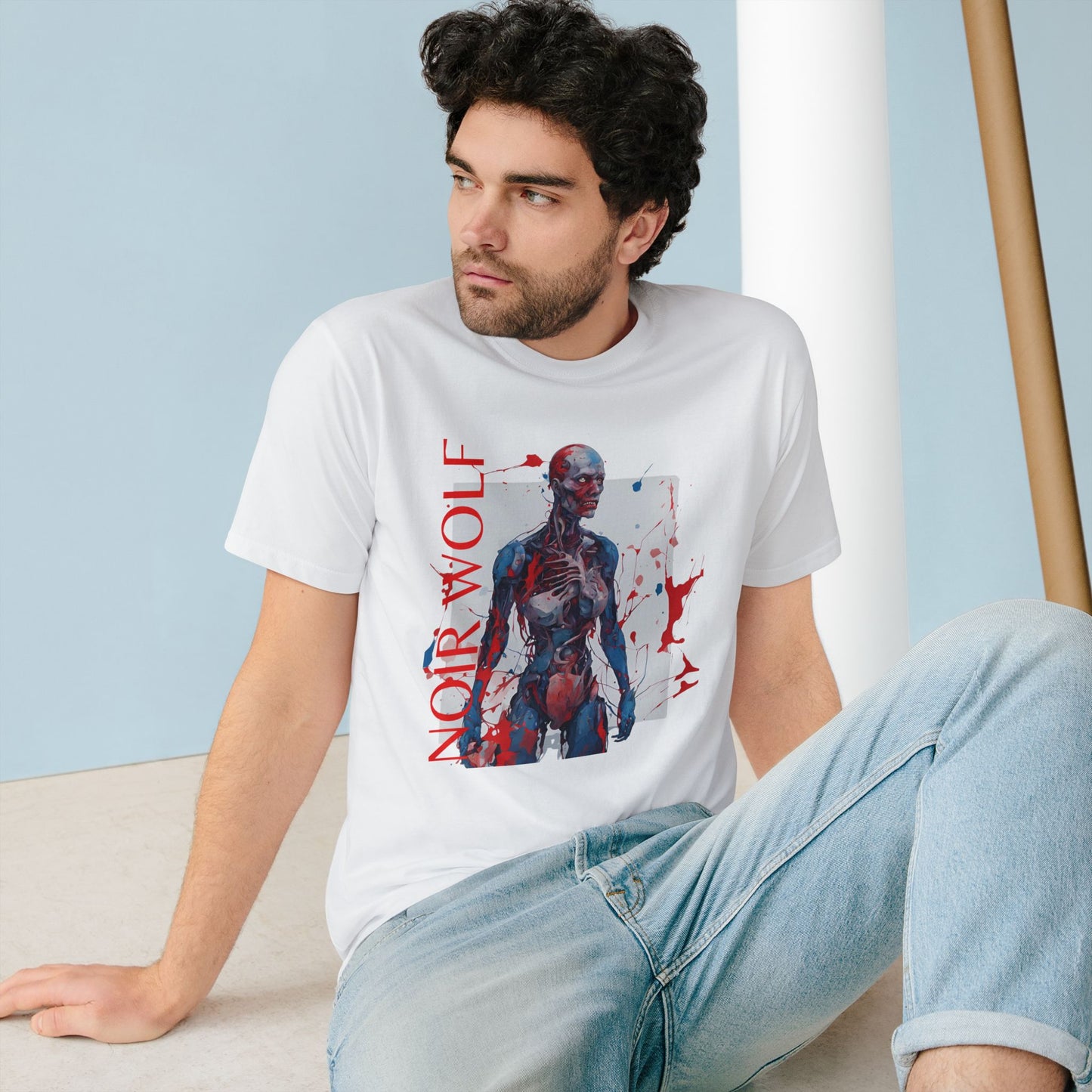 Organic Staple T-shirt NOIR WOLF