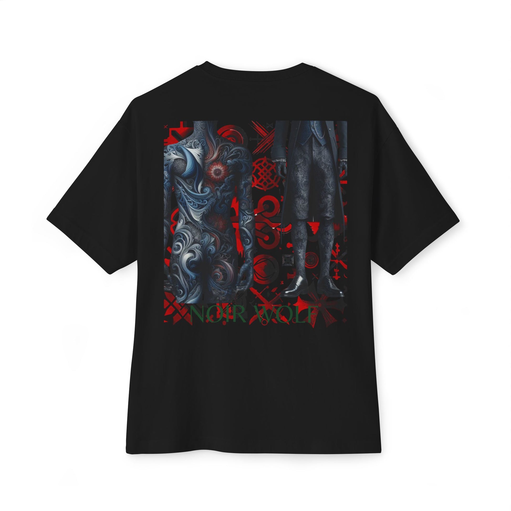 Unisex Oversized Boxy Tee De Opulence by Noir Wolf