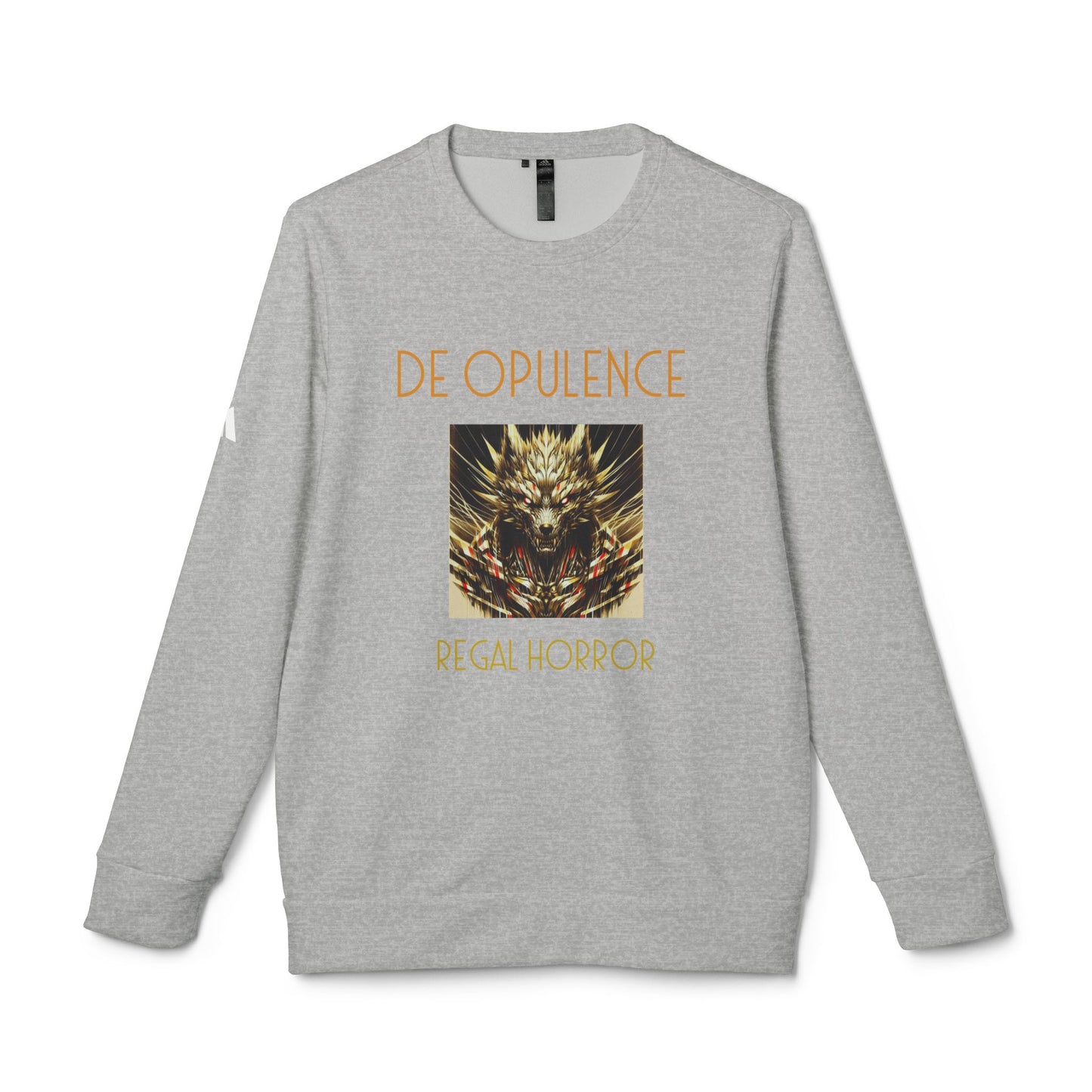 adidas Unisex Fleece Crewneck Sweatshirt De Opulence by Noir Wolf the style of grace Grey Heather