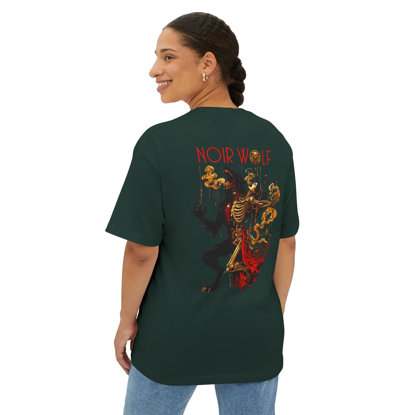 Unisex Oversized Boxy Tee De Opulence by Noir Wolf
