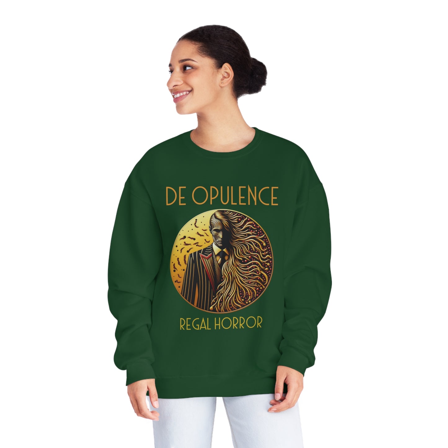 Unisex NuBlend® Crewneck Sweatshirt De Opulence by Noir Wolf the style of grace