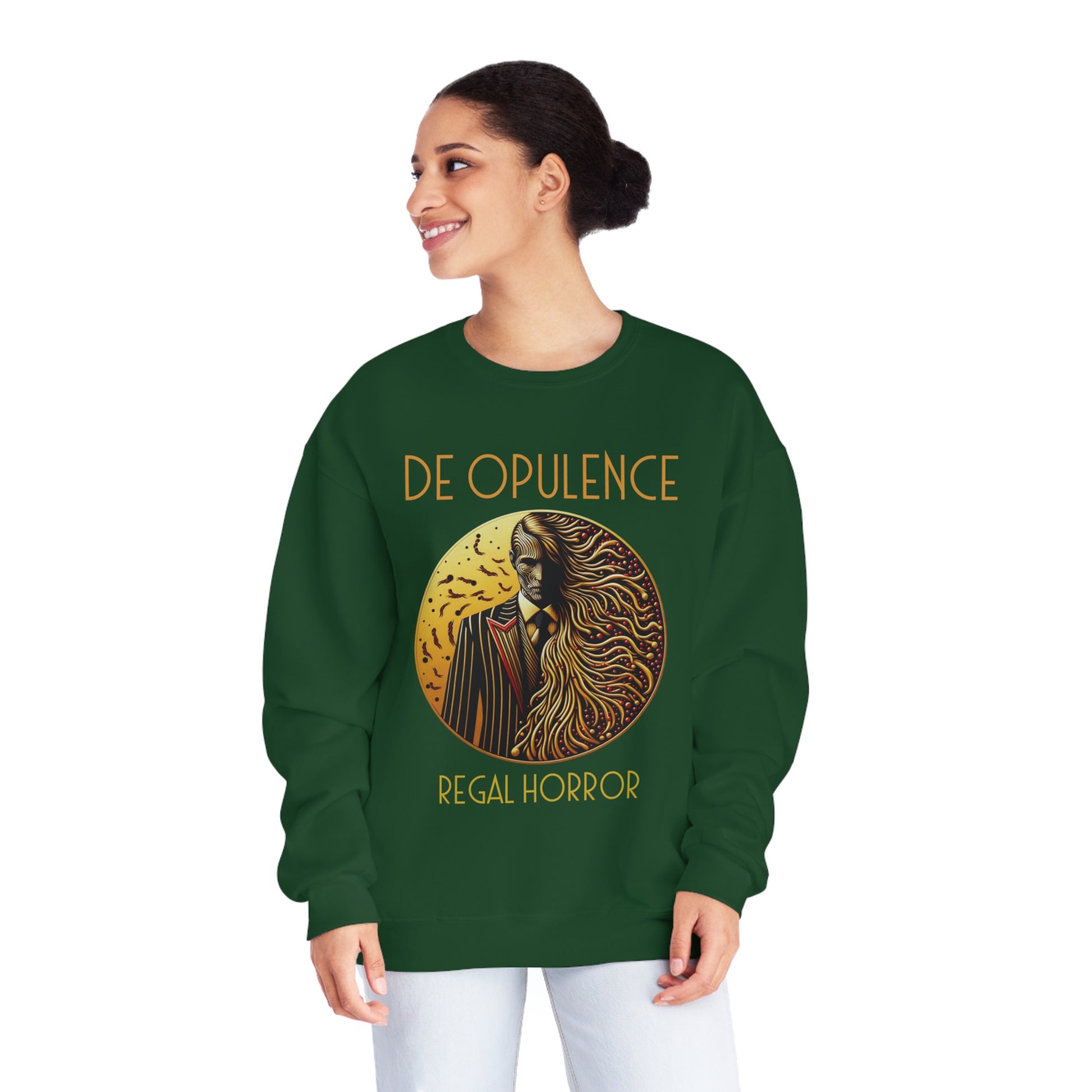 Unisex NuBlend® Crewneck Sweatshirt De Opulence by Noir Wolf the style of grace