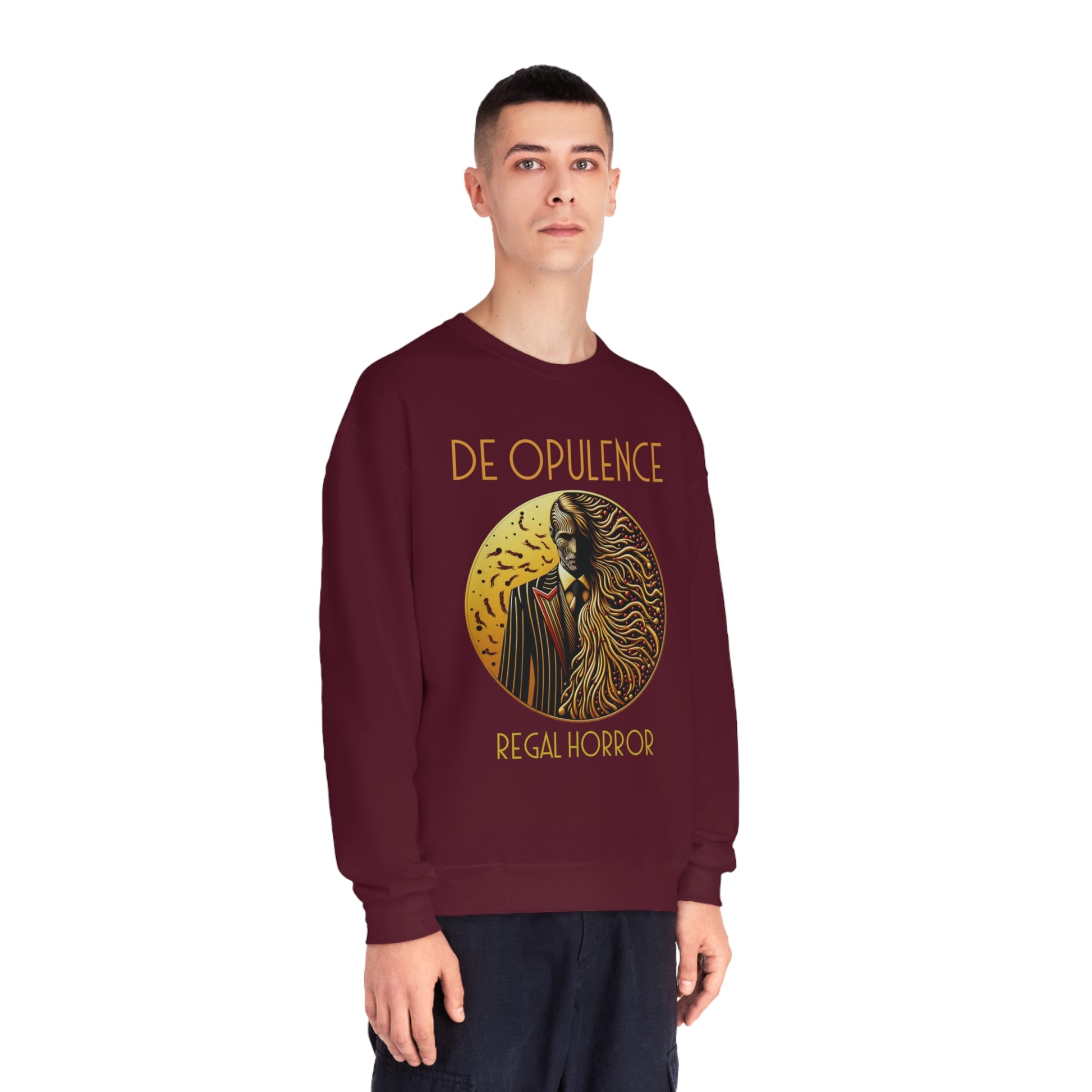 Unisex NuBlend® Crewneck Sweatshirt De Opulence by Noir Wolf the style of grace