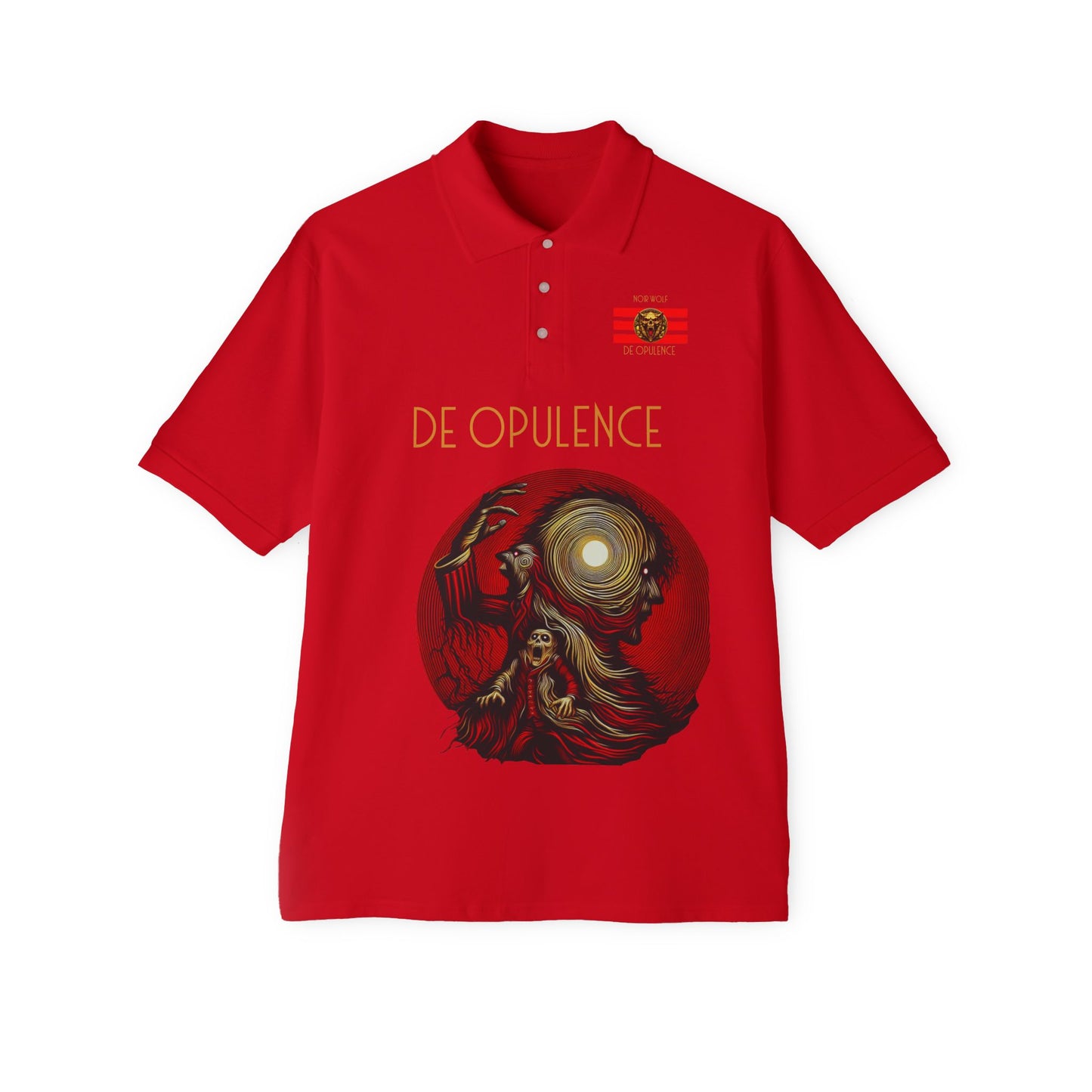 Polo Shirt - De Opulence by Noir Wolf, Style of Grace True Red