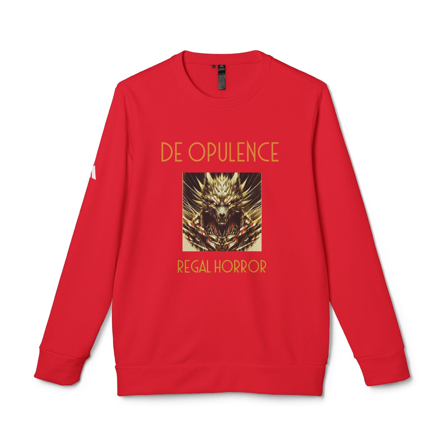 adidas Unisex Fleece Crewneck Sweatshirt De Opulence by Noir Wolf the style of grace Red