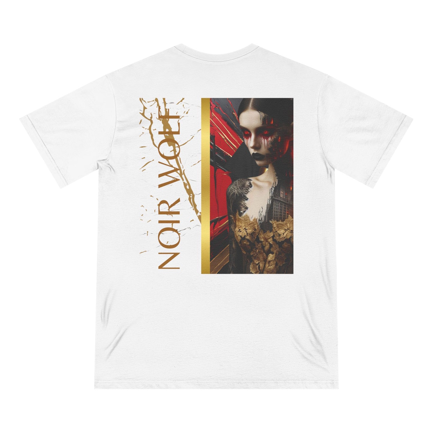 Artistic Skull & Portrait Organic T-Shirt - Unique Fashion Statement