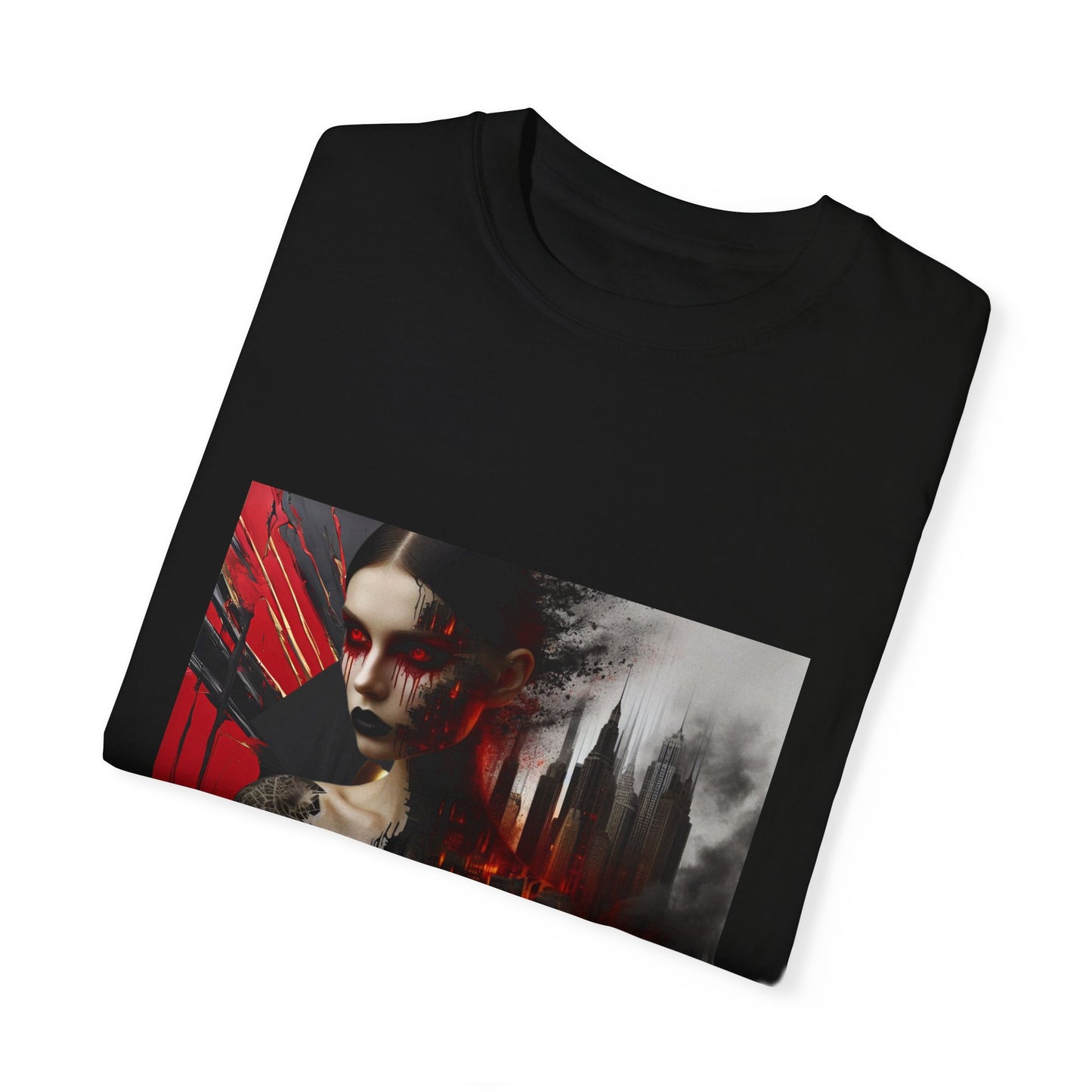 Unisex Garment-Dyed T-shirt De Opulence Noir Wolf