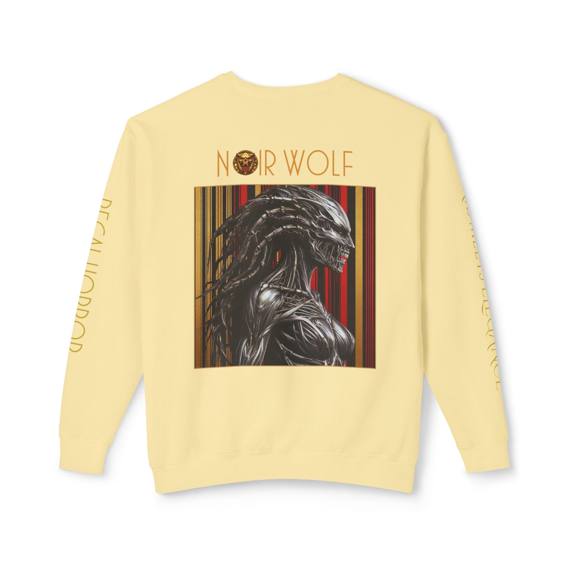 Unisex Lightweight Crewneck Sweatshirt De Opulence by Noir Wolf