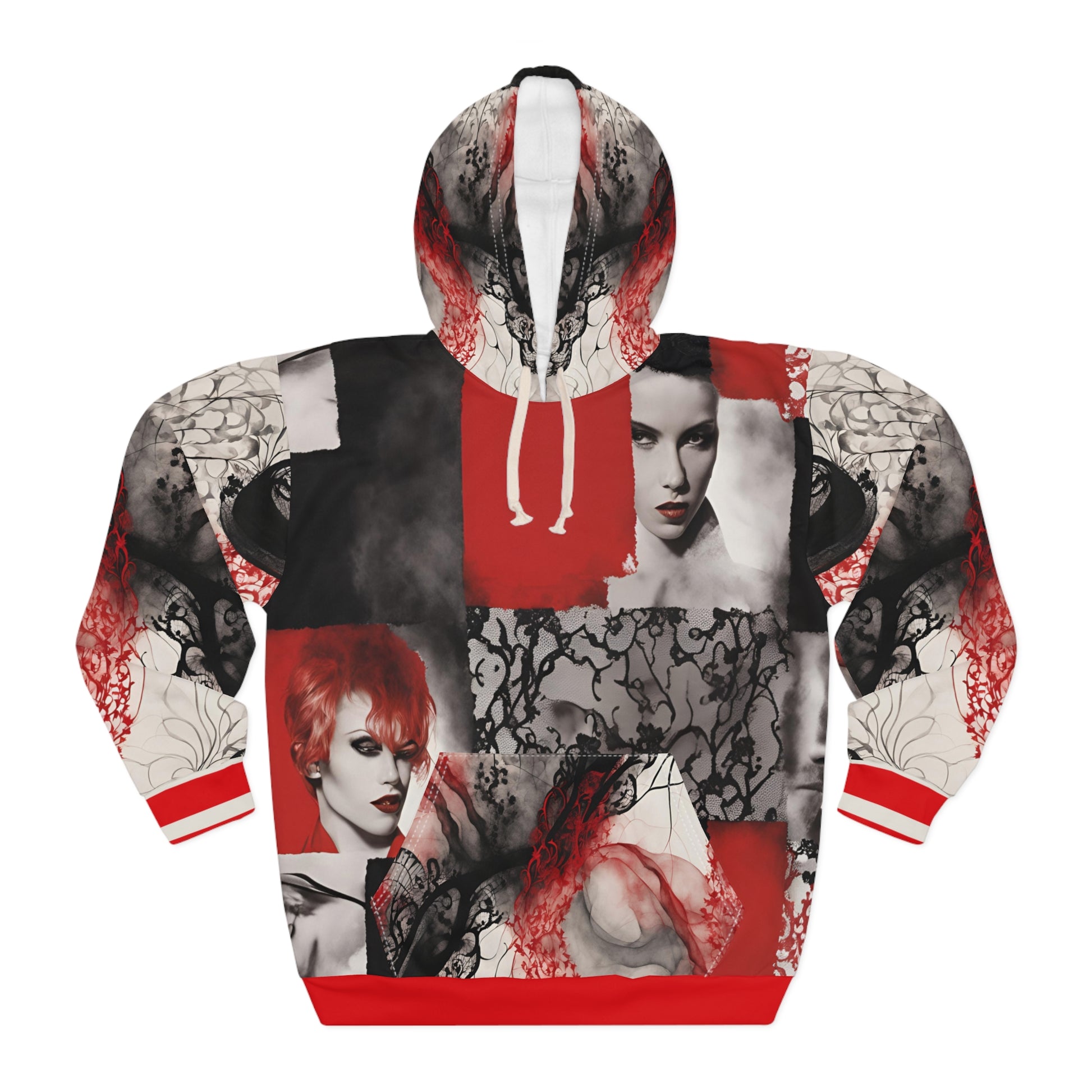 Unisex Pullover Hoodie Noir Wolf L