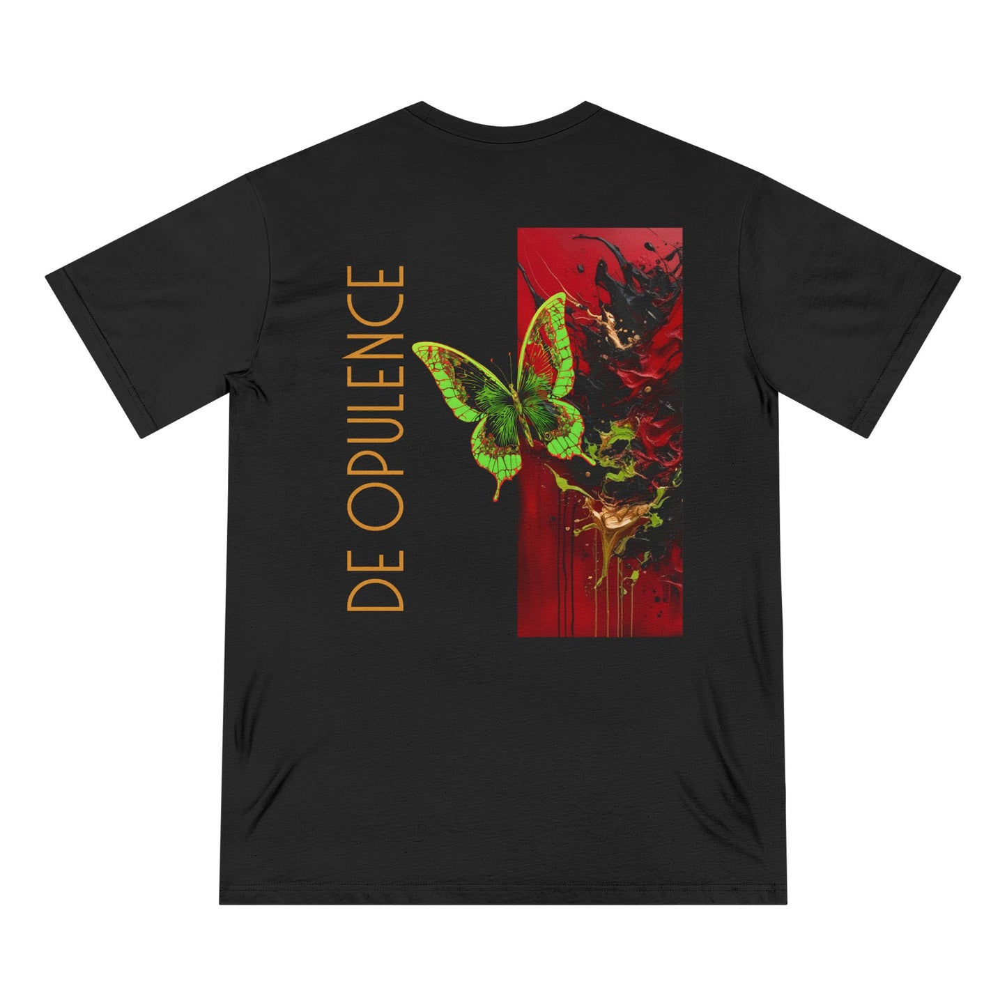 Dark Opulence Organic T-Shirt - Elegant Skull & Butterfly Design