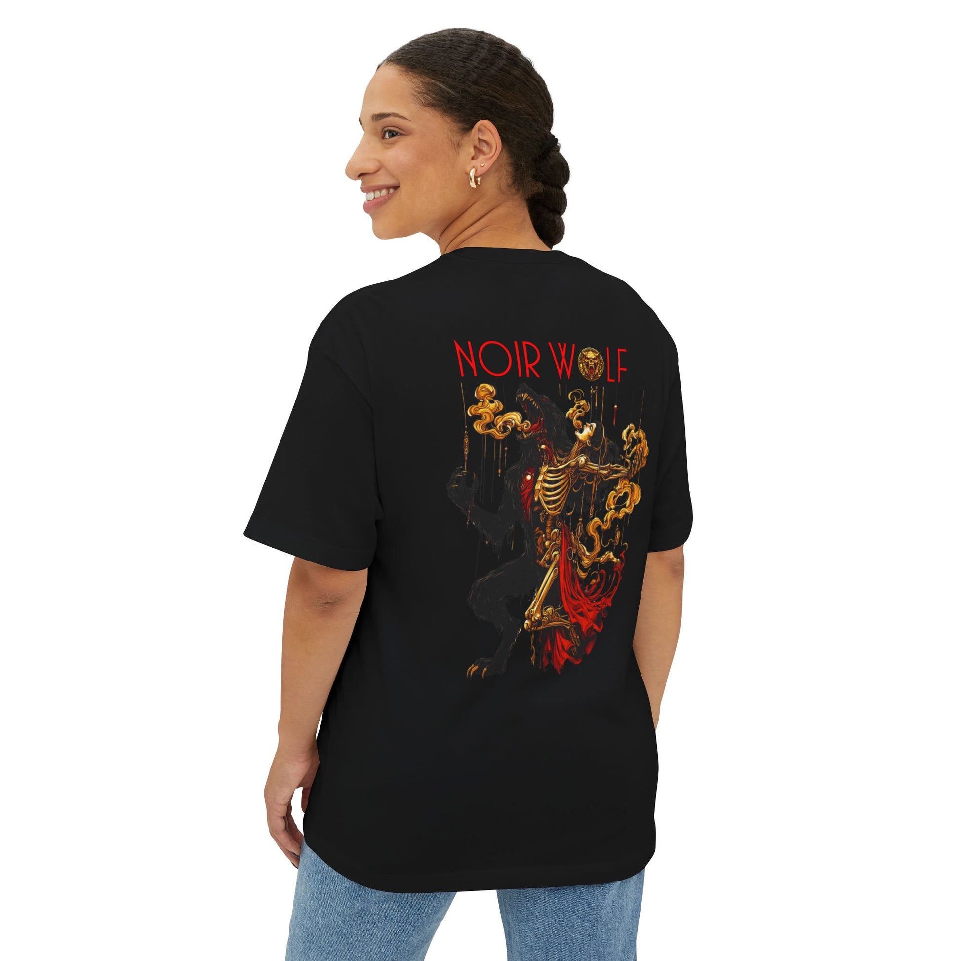 Unisex Oversized Boxy Tee De Opulence by Noir Wolf