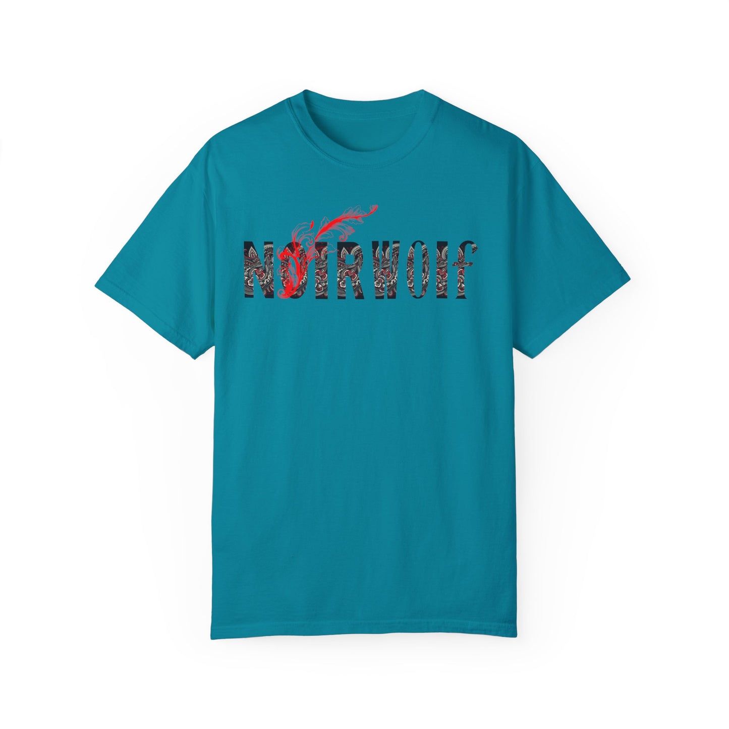Unisex Garment-Dyed T-shirt De Opulence by Noir Wolf Topaz Blue